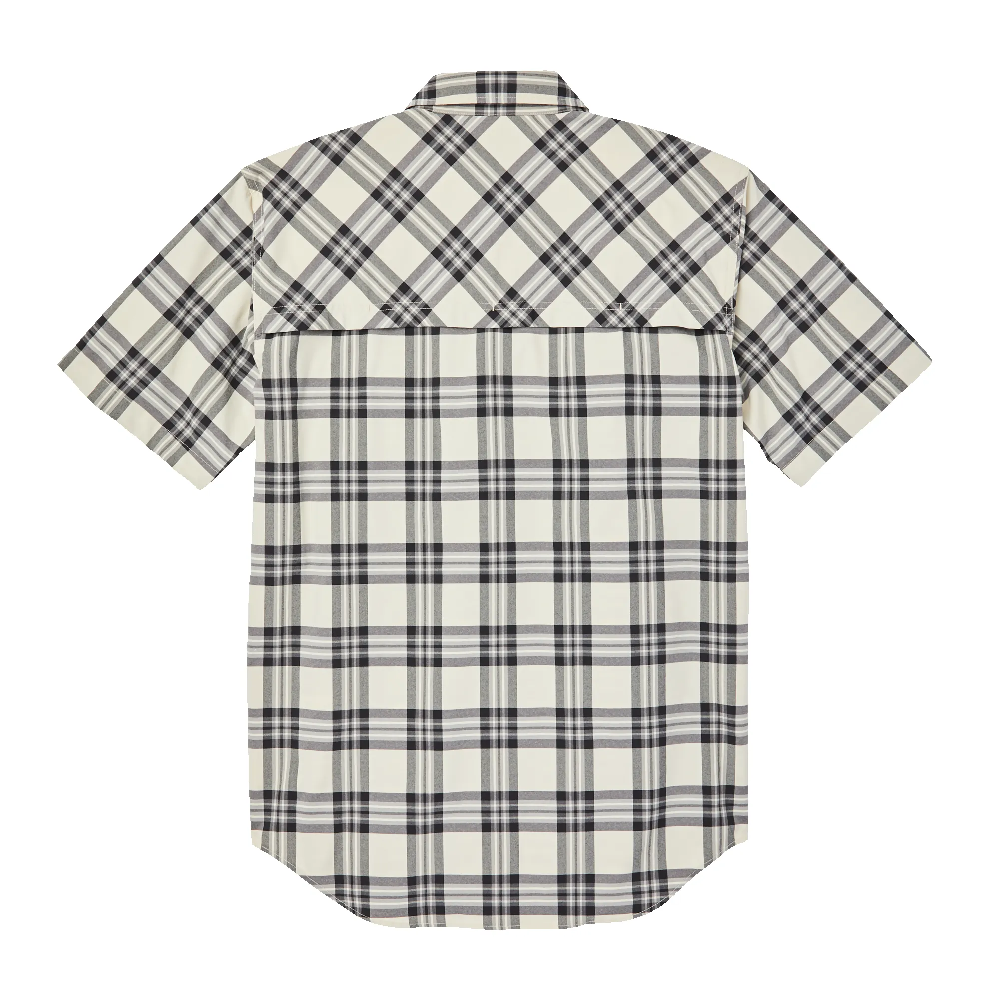 Twin Lakes Short Sleeve Sport Shirt - Cream/grey/black Plaid sold by Filson product image thumbnail 3
