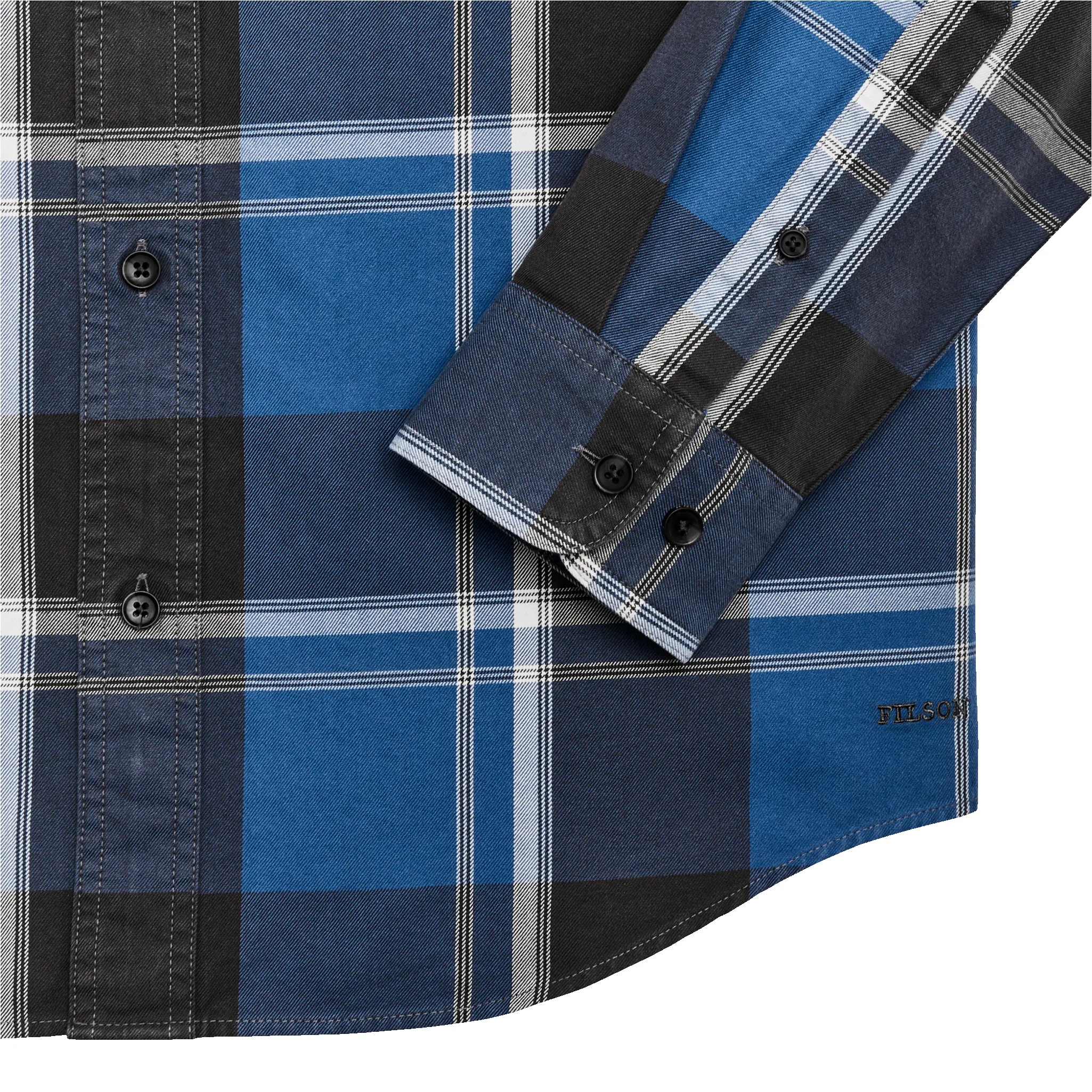 Lightweight Alaskan Guide Shirt - Blue / Faded Black / White Plaid sold by Filson product image thumbnail 4