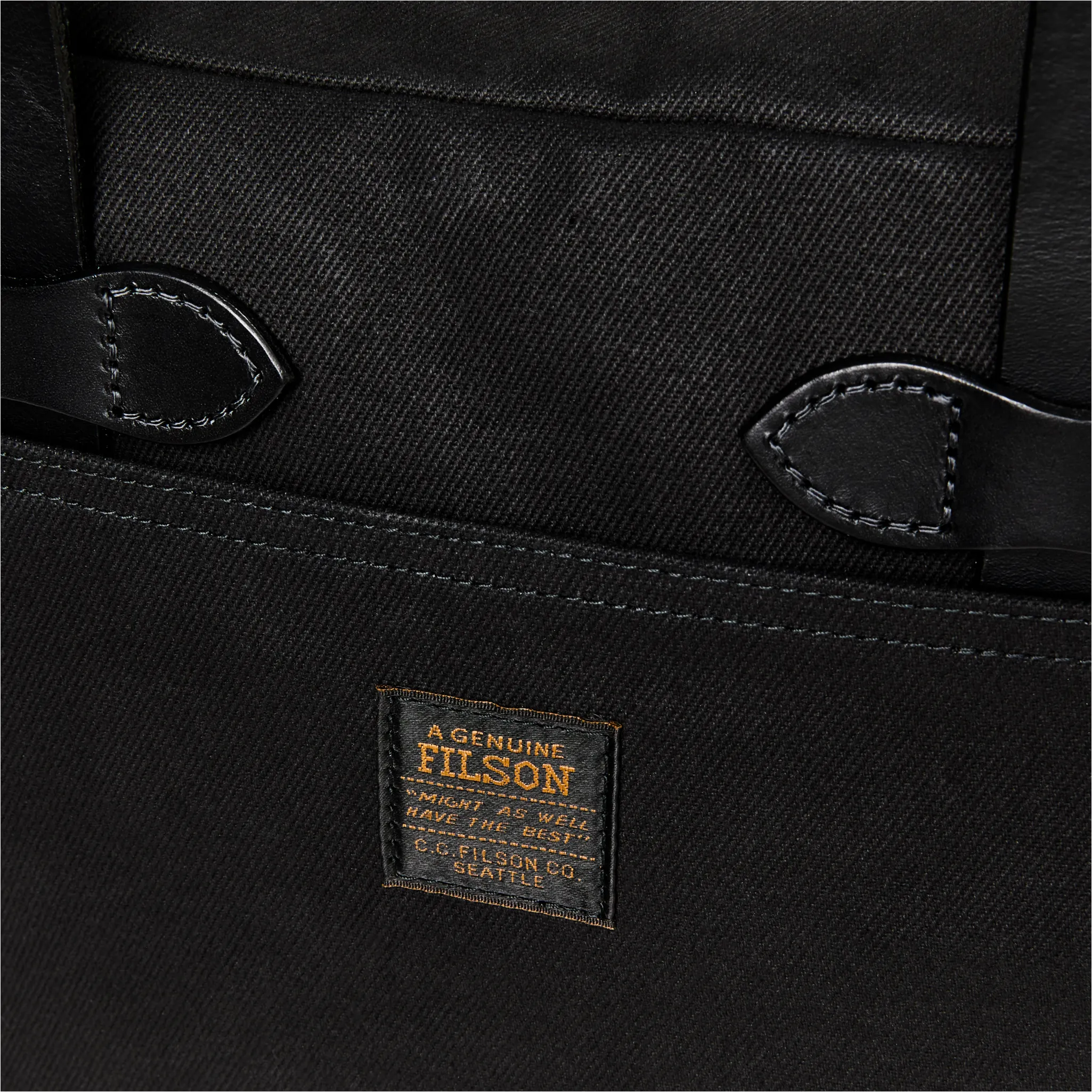 Rugged Twill Small Zipper Tote Bag - Black sold by Filson product image thumbnail 3