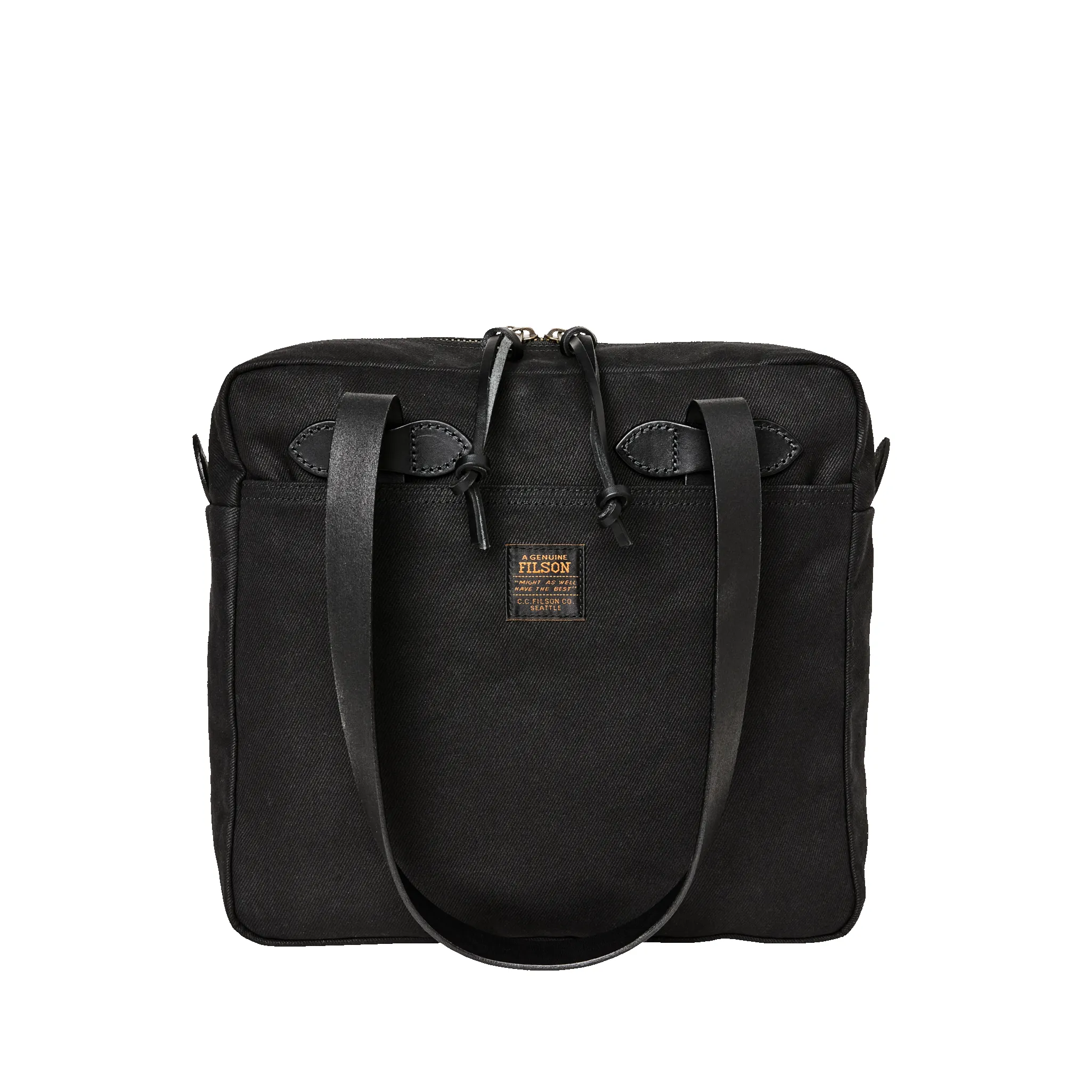 Rugged Twill Small Zipper Tote Bag - Black sold by Filson