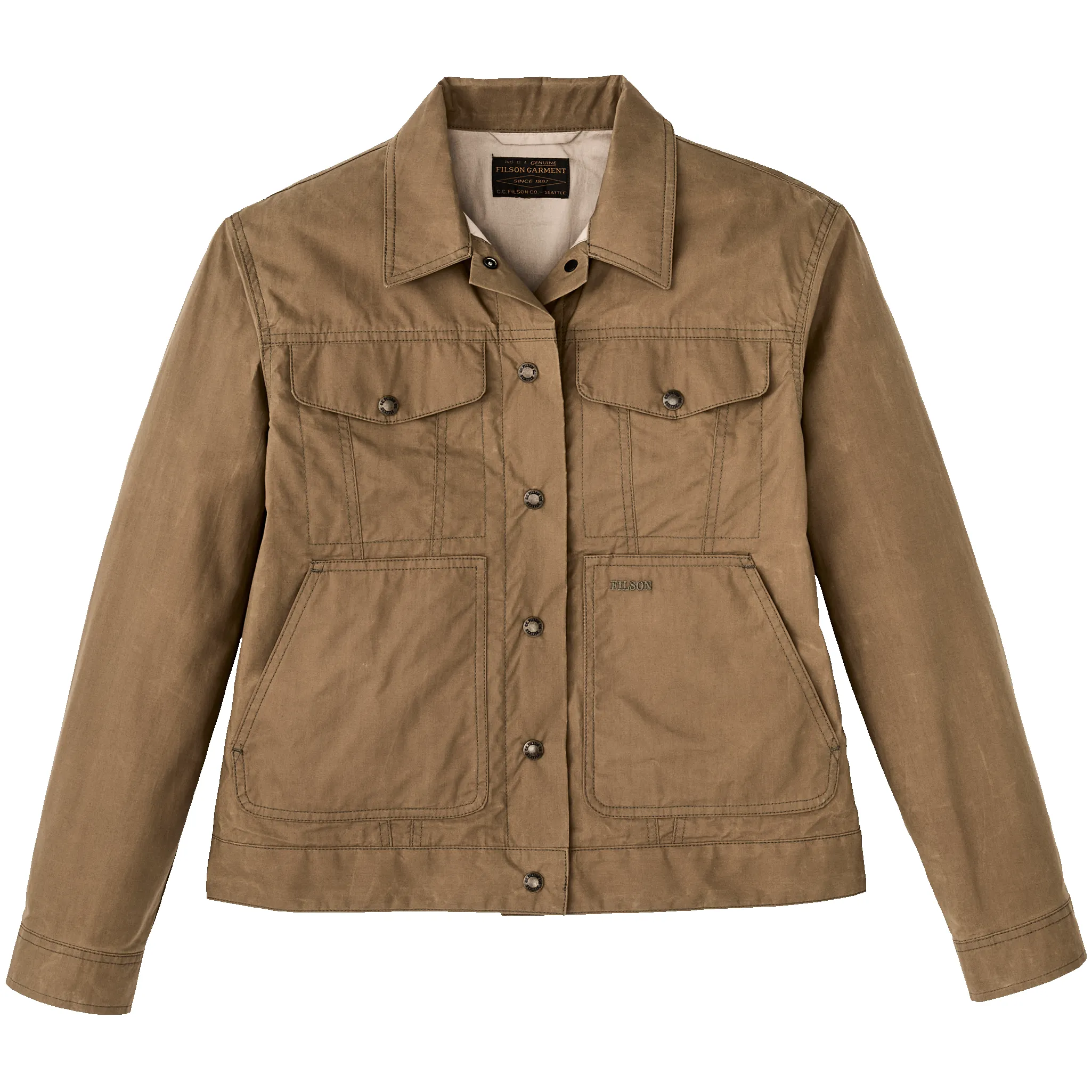 Women's Ranger Short Lined Cruiser - Dark Beige sold by Filson