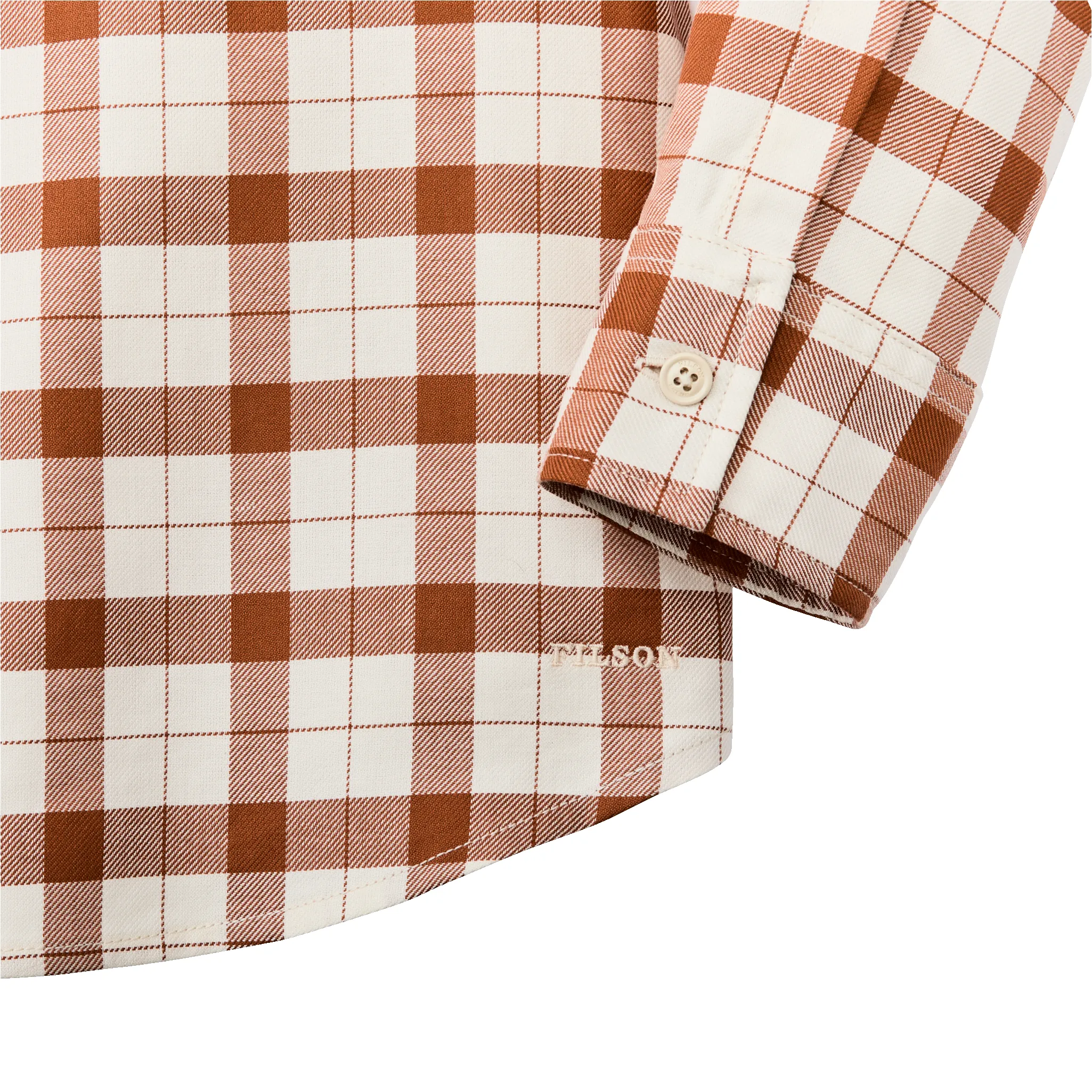 Women's Light Weight Alaskan Guide Shirt - Light Tan / Brown Plaid sold by Filson product image thumbnail 4