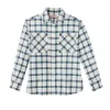 Women's Light Weight Alaskan Guide Shirt - Light Tan / Flag Blue Plaid sold by Filson