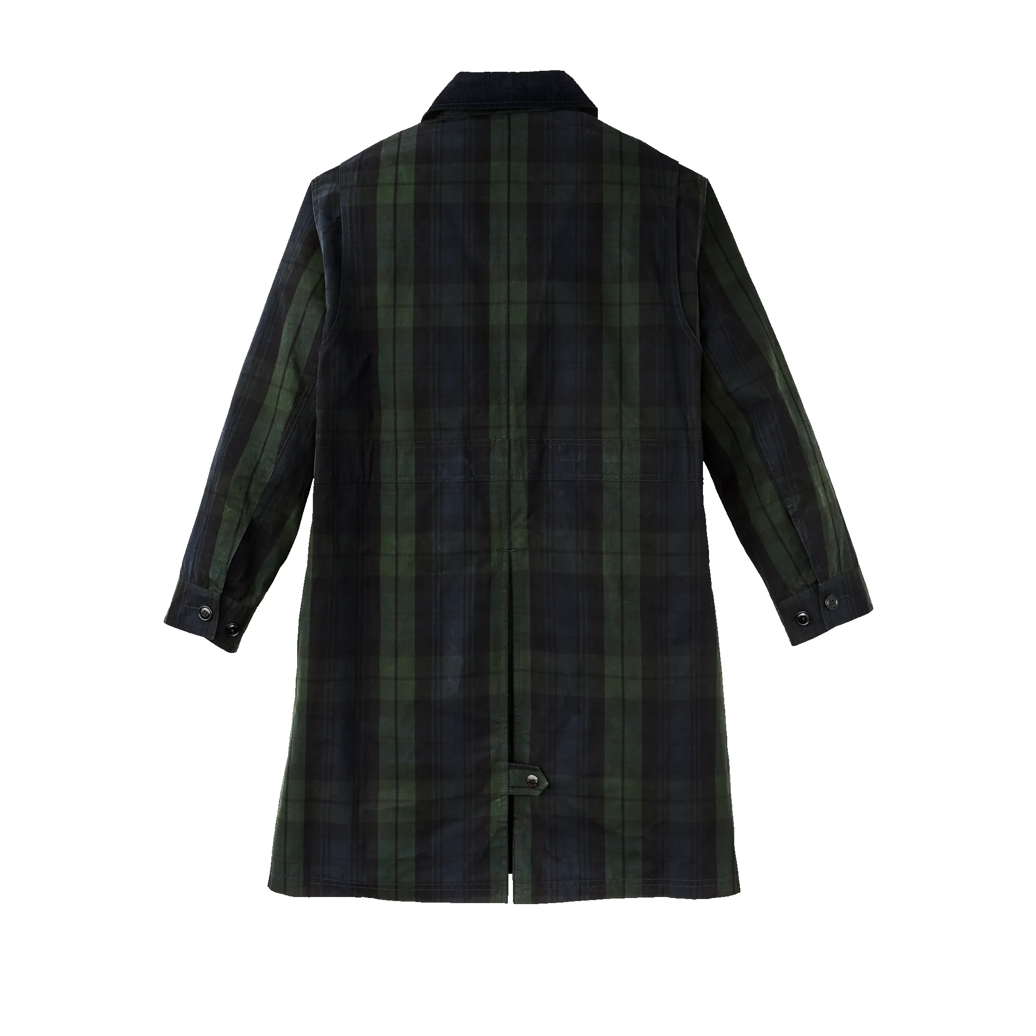 Women's Dry Waxed Long Cruiser - Black / Green Plaid sold by Filson product image thumbnail 2