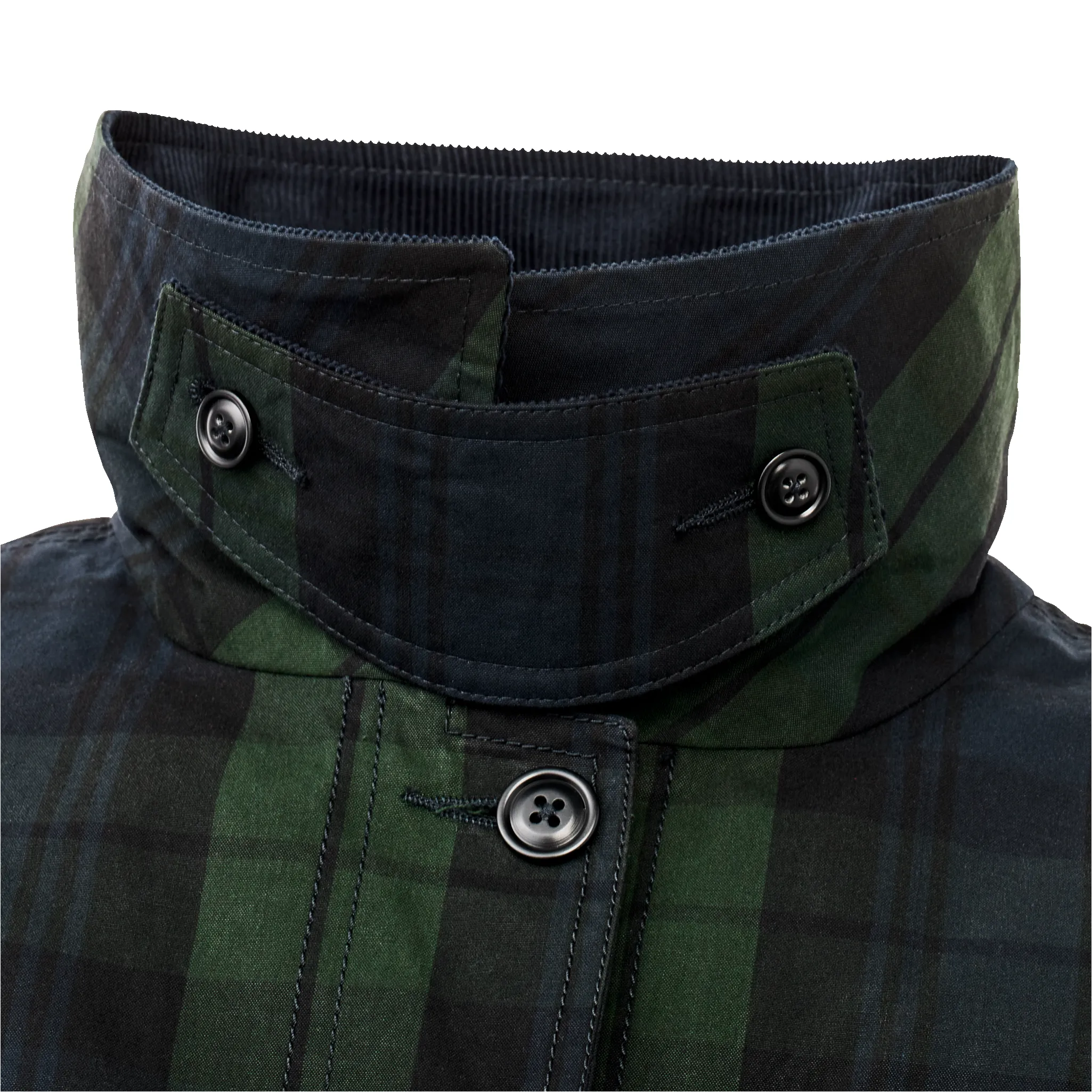 Women's Dry Waxed Long Cruiser - Black / Green Plaid sold by Filson product image thumbnail 5