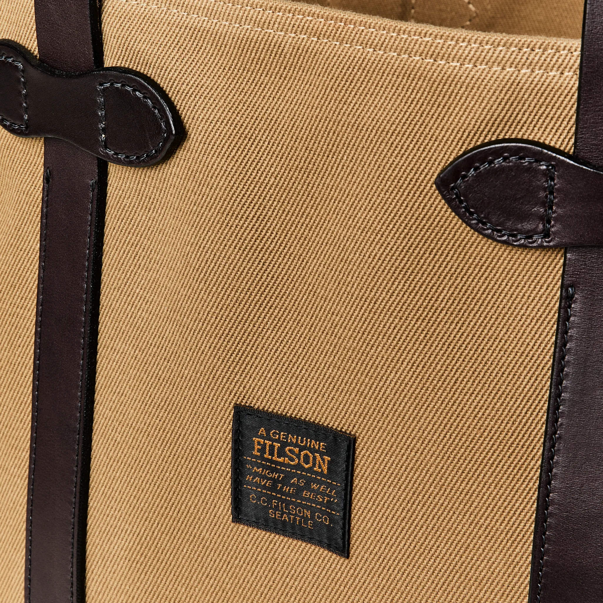 Rugged Twill Large Open Tote Bag - Tan sold by Filson product image thumbnail 4