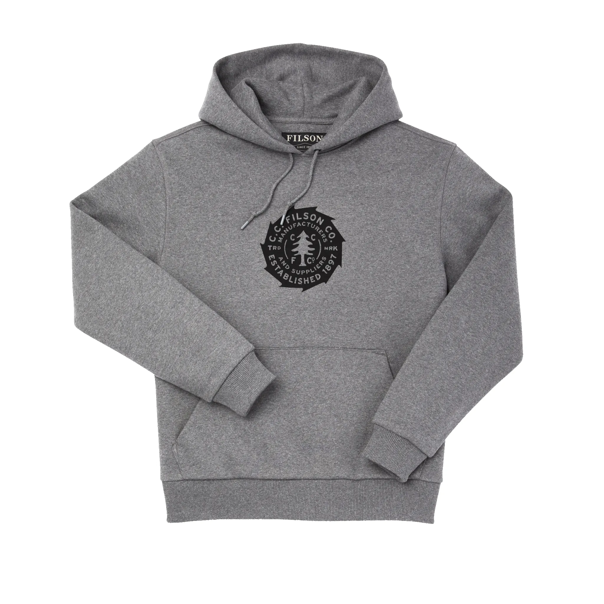 Prospector Graphic Hoodie - Heather Grey / Saw Blade sold by Filson