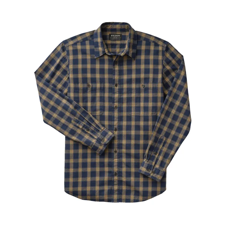 Wildwood Shirt - Bronze/navy Plaid sold by Filson