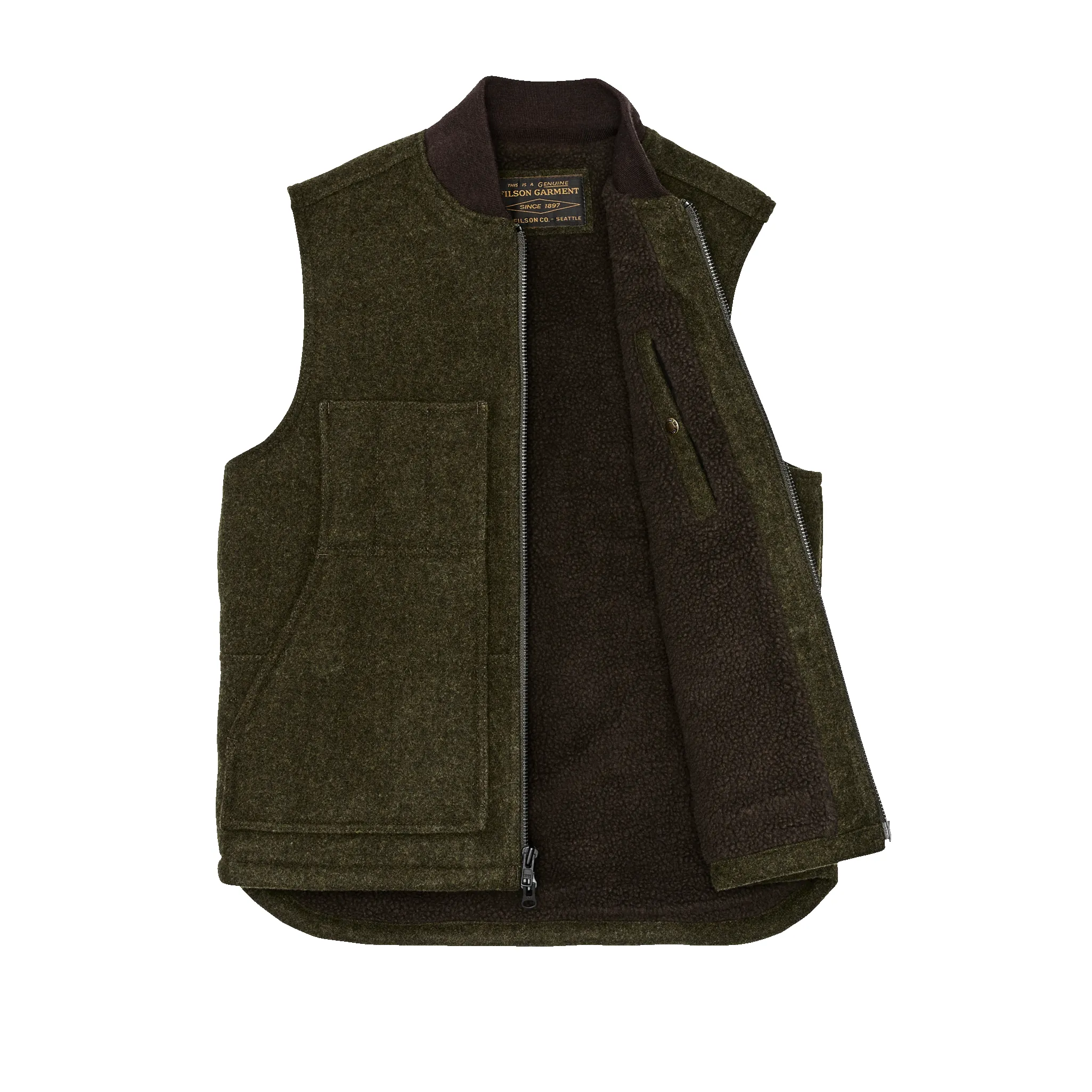 Lined Mackinaw Wool Work Vest - Forest Green sold by Filson product image thumbnail 3