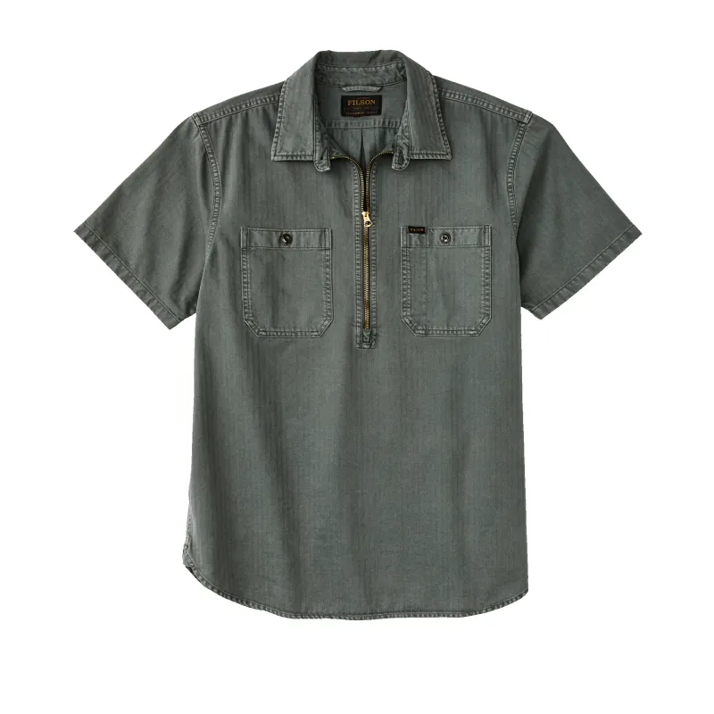 Short Sleeve Mechanic Shirt - Gravel sold by Filson