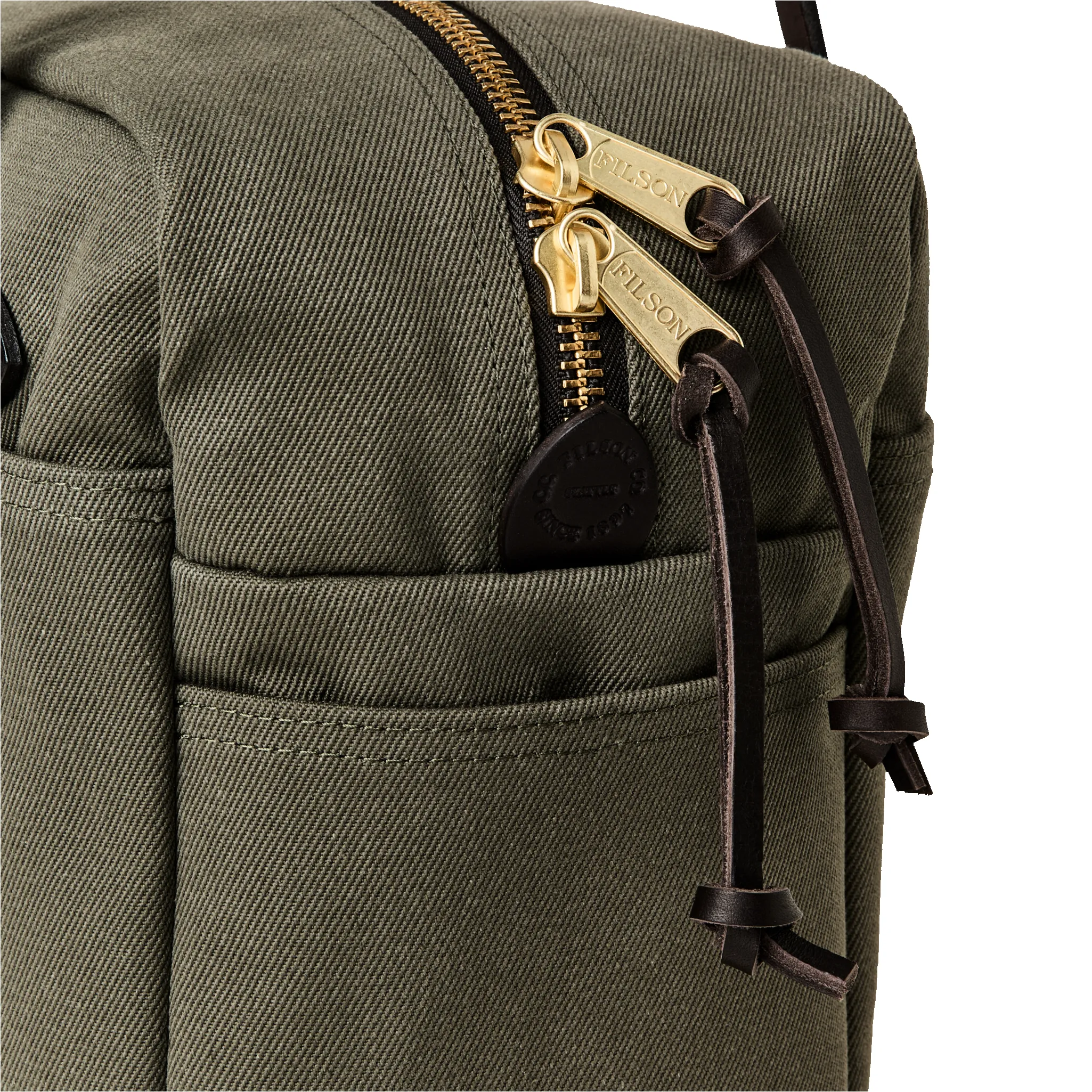 Rugged Twill Zipper Tote Bag - Otter Green sold by Filson product image thumbnail 3