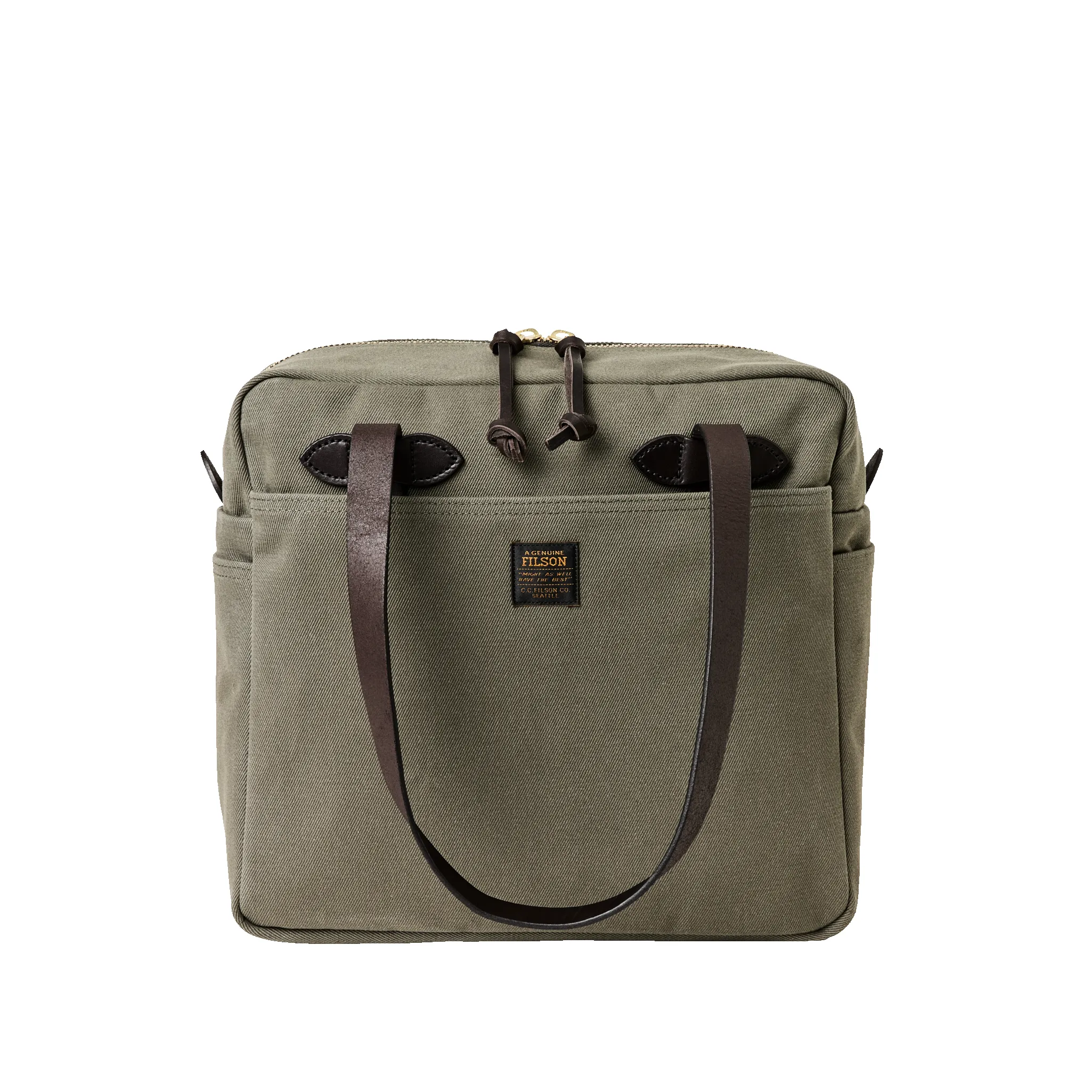 Rugged Twill Zipper Tote Bag - Otter Green sold by Filson