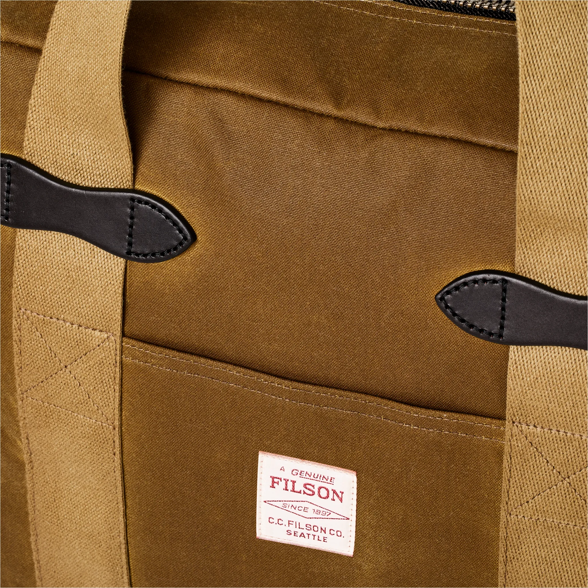 Tin Cloth Zipper Tote Bag - Dark Tan sold by Filson product image thumbnail 4