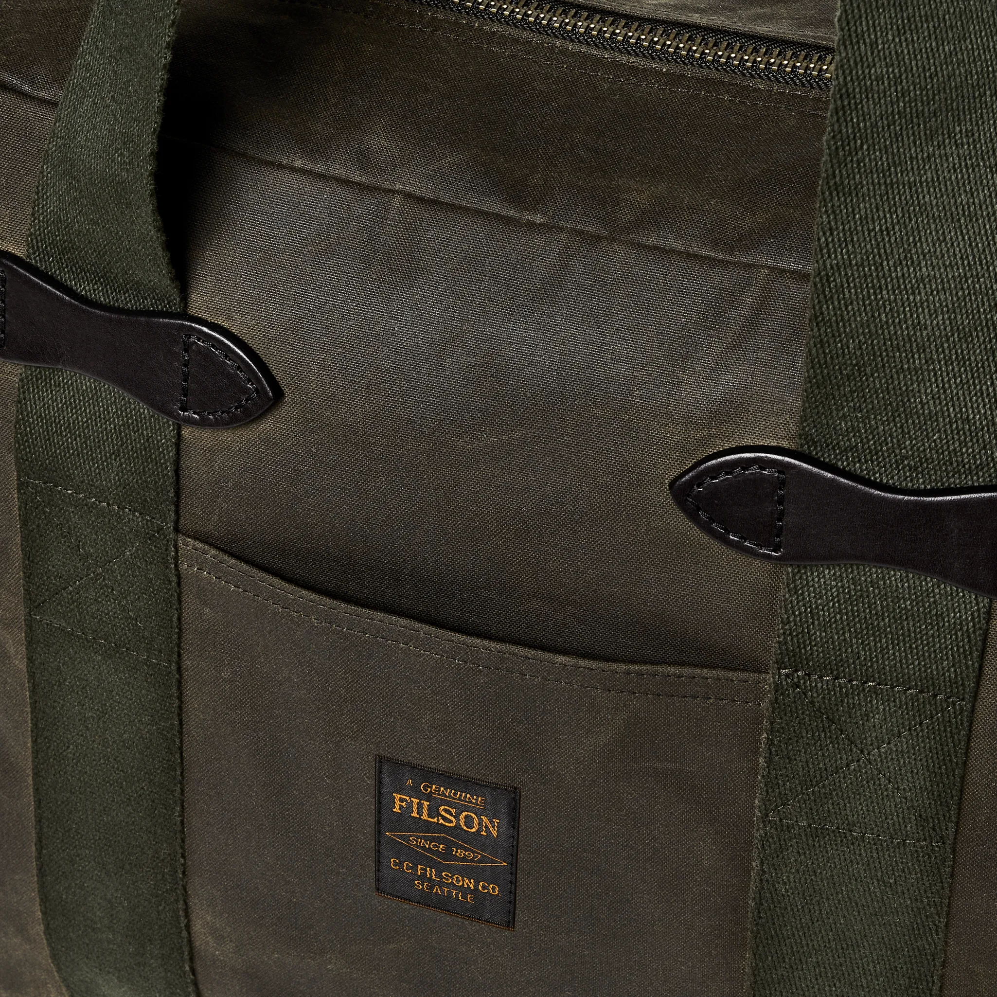 Tin Cloth Zipper Tote Bag - Otter Green sold by Filson product image thumbnail 4