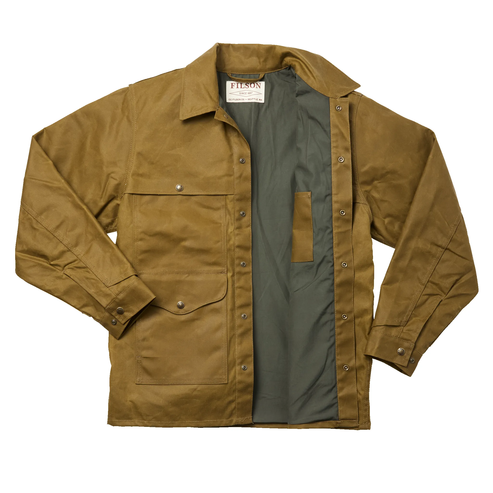 Lined Tin Cloth Cruiser Jacket - Dark Tan sold by Filson product image thumbnail 3
