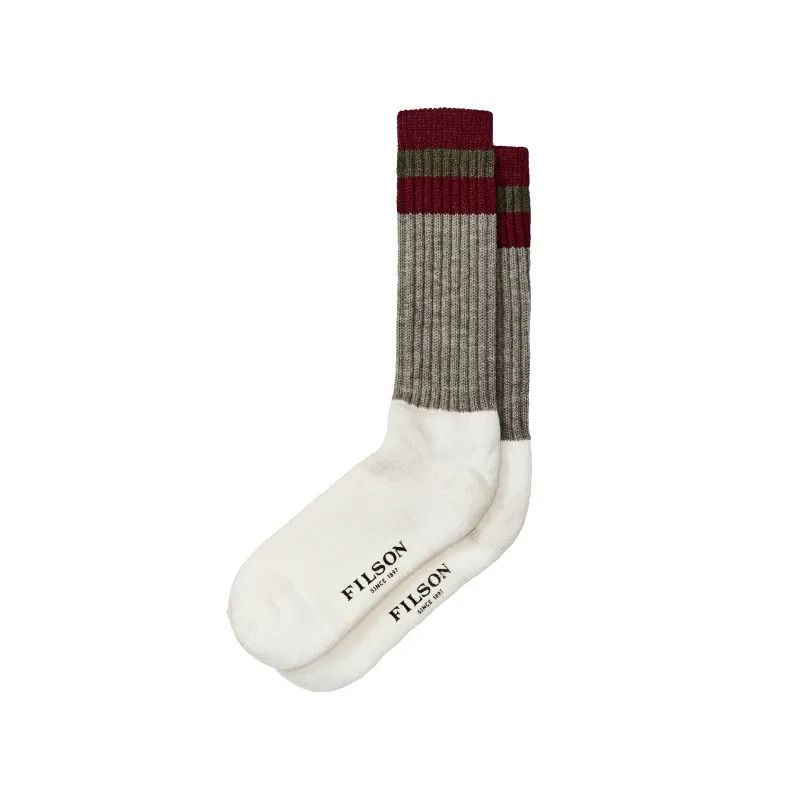 1970s Logger Thermal Socks - Forest / Maroon sold by Filson
