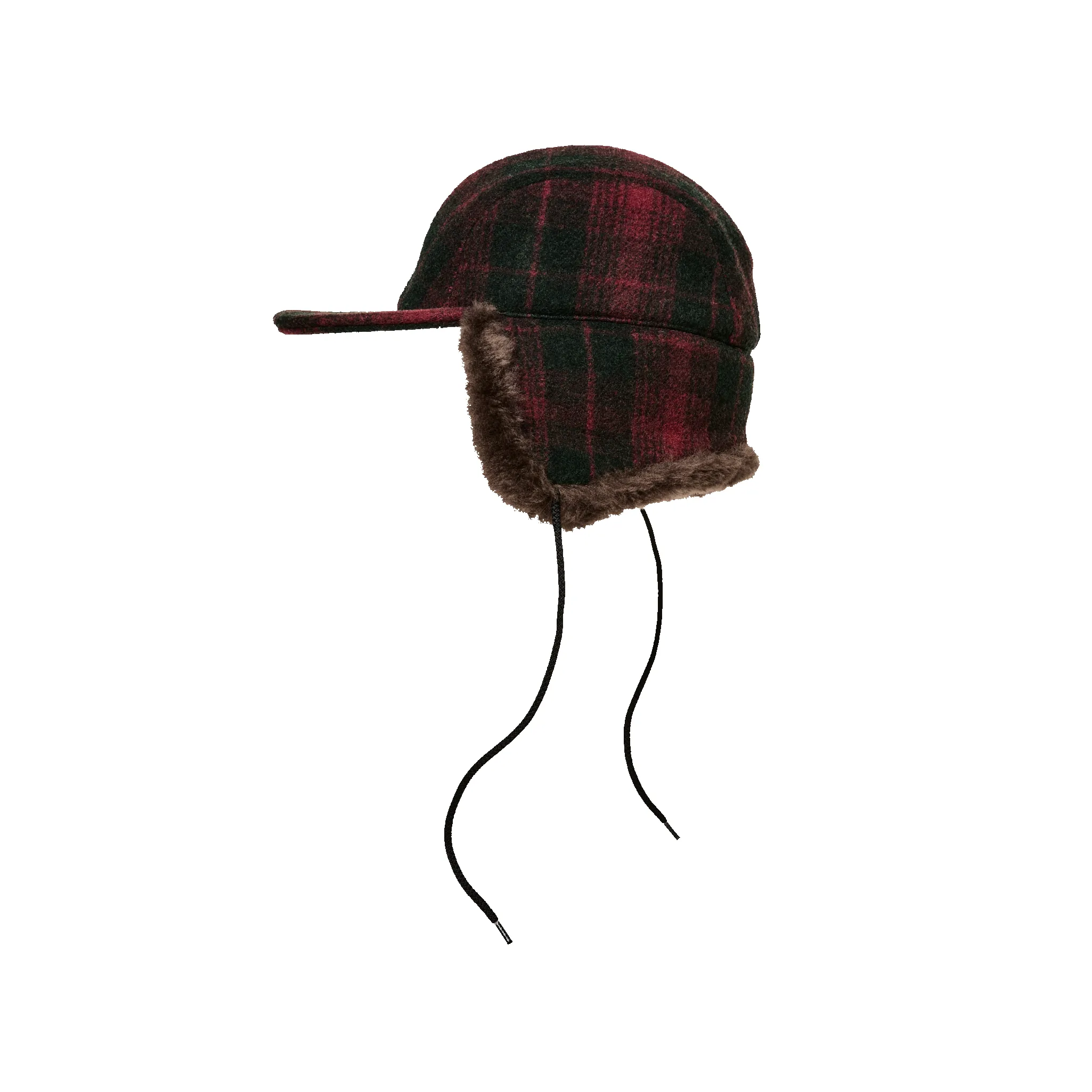 Double Mackinaw Wool Cap - Burgundy / Dark Olive Plaid sold by Filson product image thumbnail 3