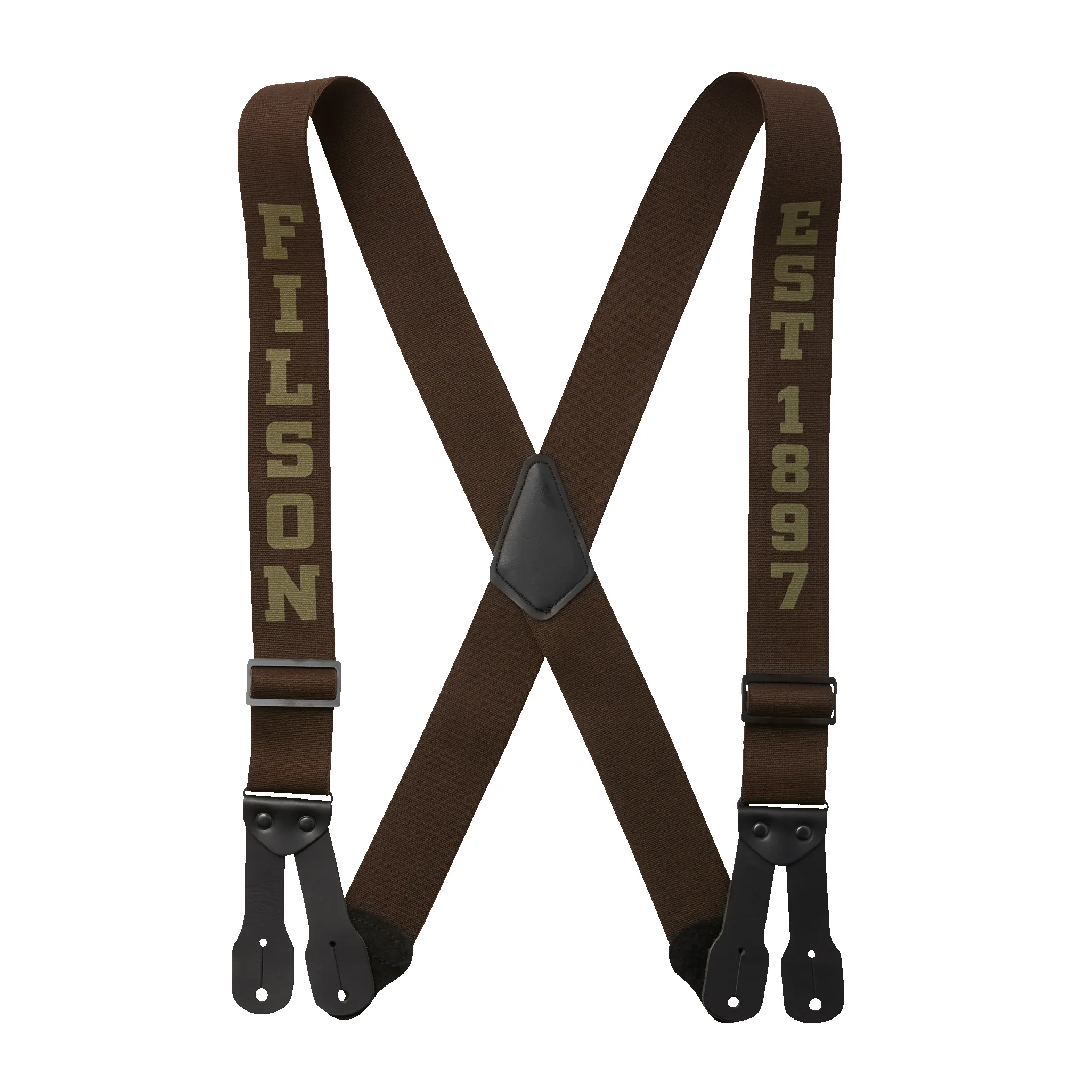 Filson Logger Suspenders - Dark Brown sold by Filson