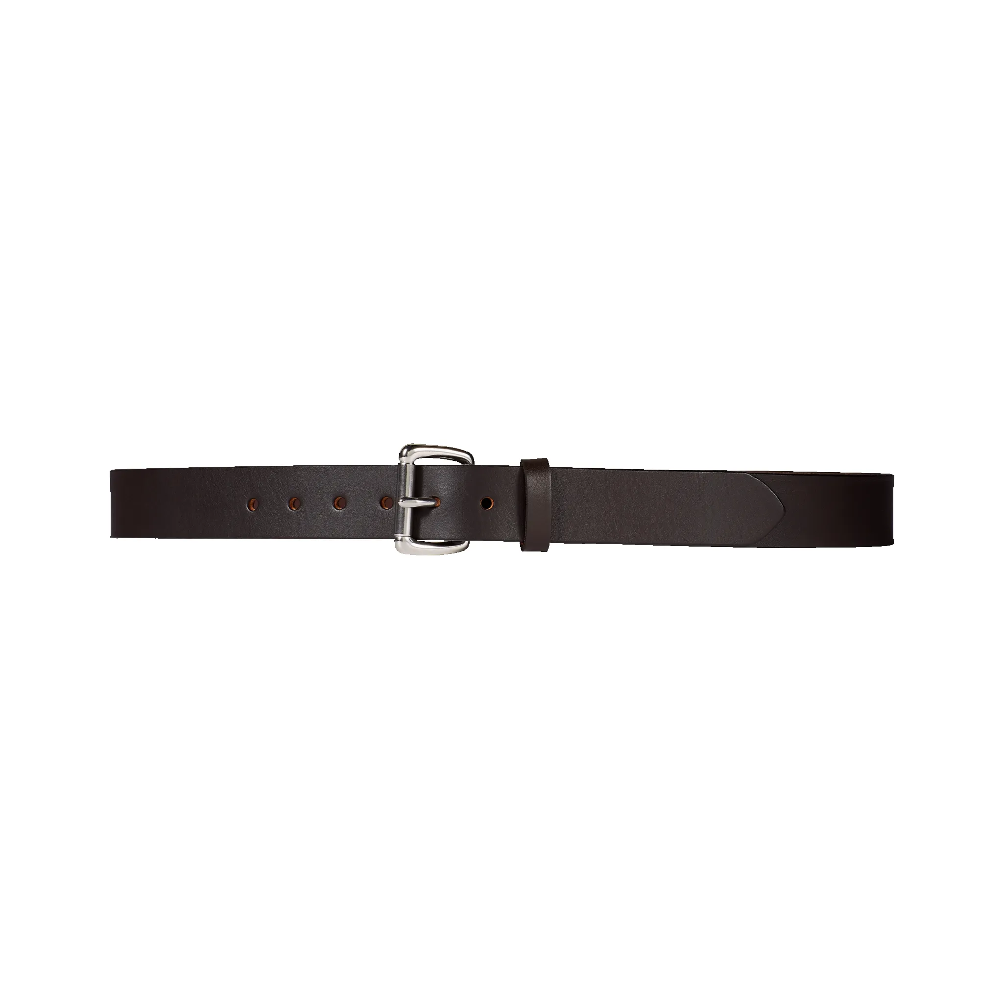 1.25" Bridle Leather Belt - Brown Leather/Stainless Steel sold by Filson