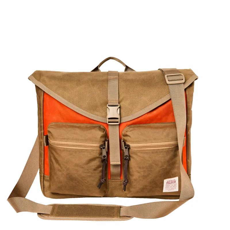 Surveyor Messenger Bag - Dark Tan / Flame sold by Filson