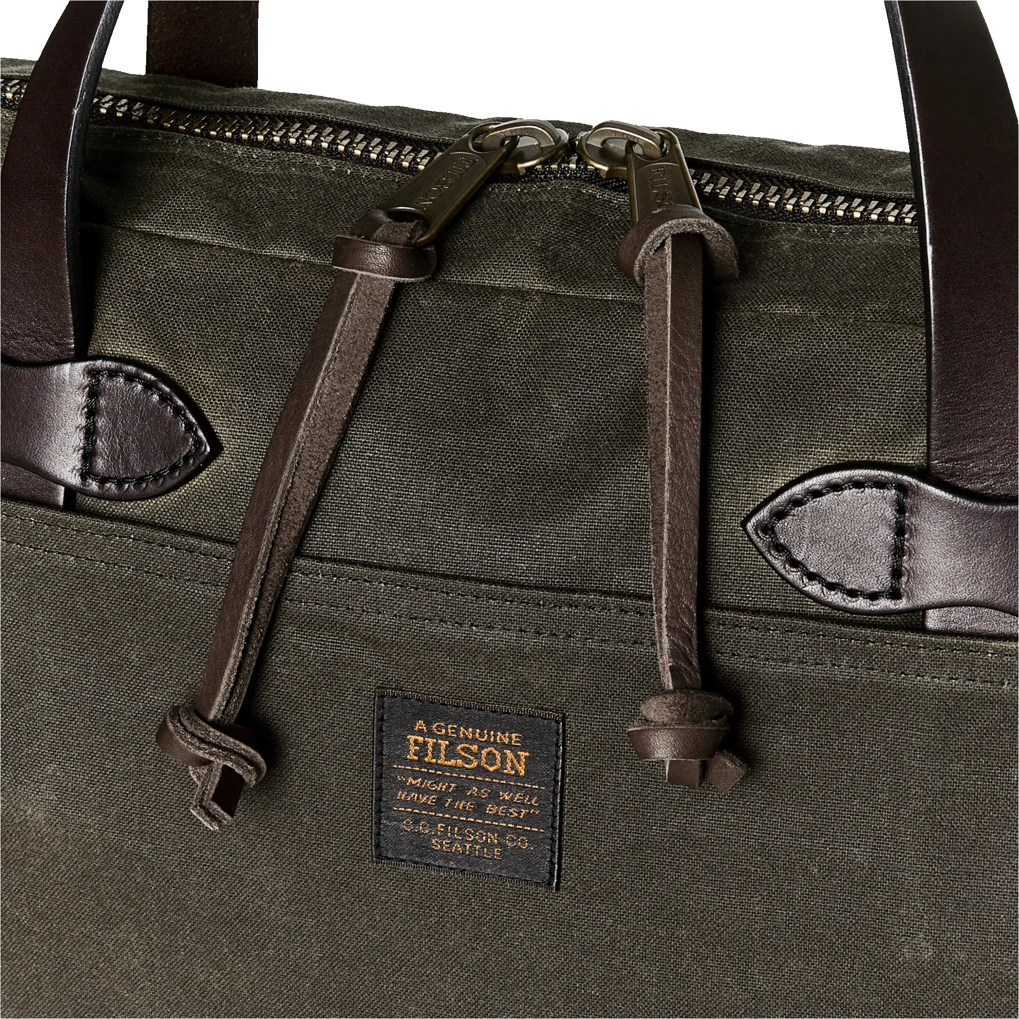 Tin Cloth Compact Briefcase - Otter Green sold by Filson product image thumbnail 5