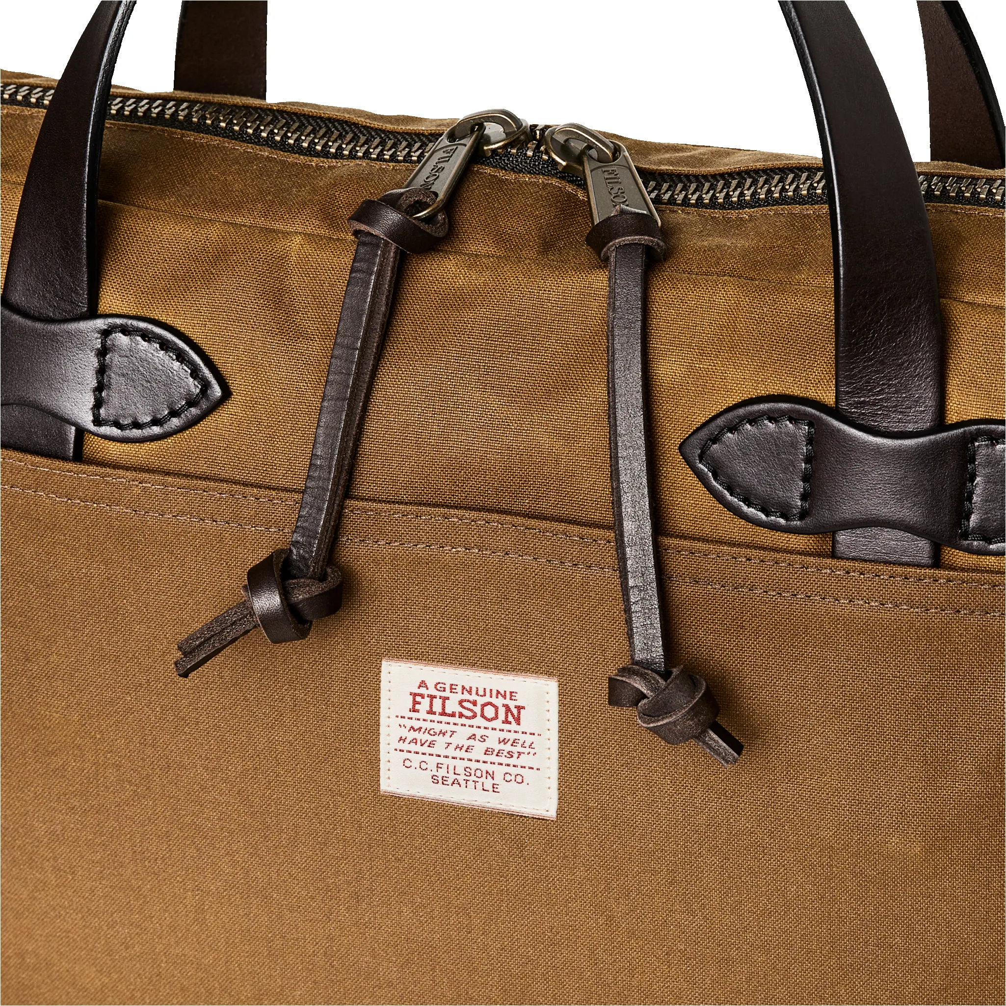 Tin Cloth Compact Briefcase - Dark Tan sold by Filson product image thumbnail 5