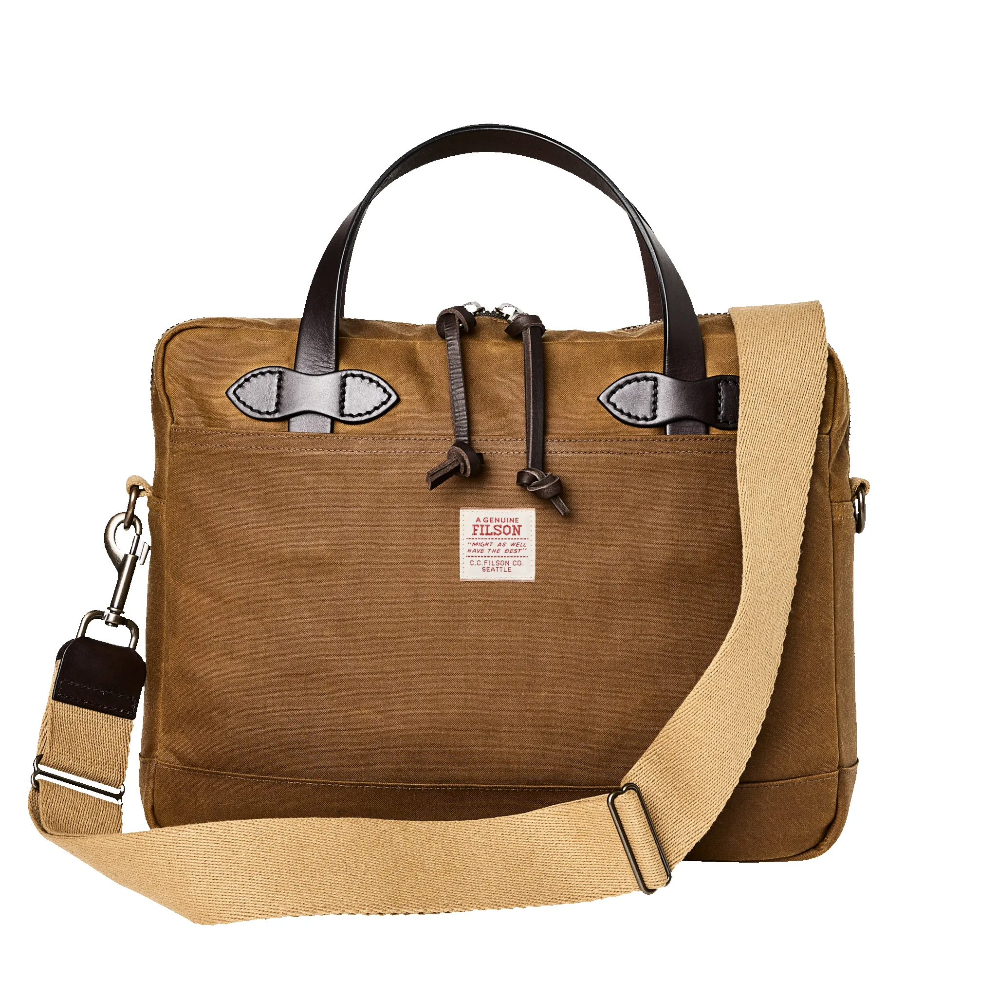 Tin Cloth Compact Briefcase - Dark Tan sold by Filson