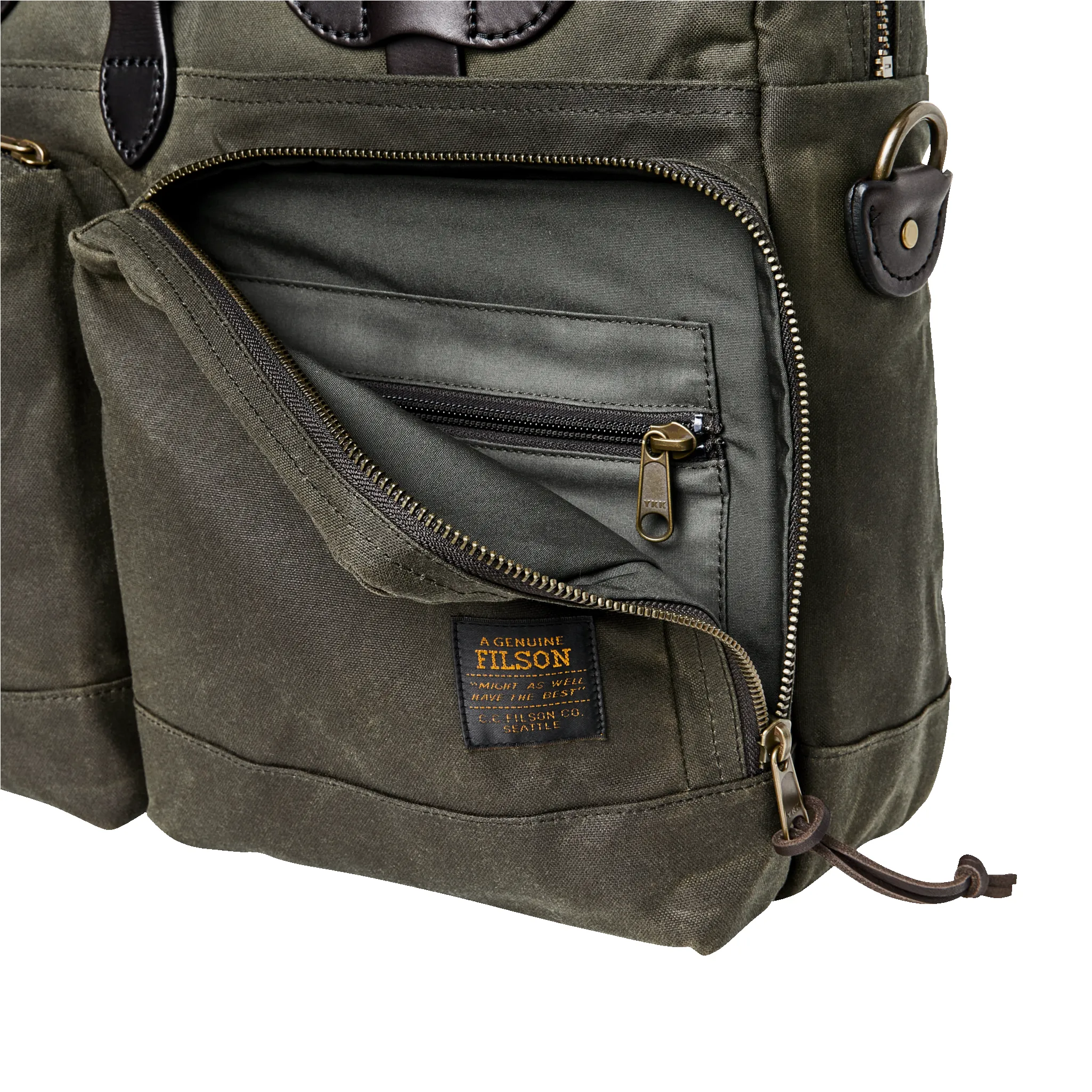 24 Hour Tin Cloth Briefcase - Otter Green sold by Filson product image thumbnail 4