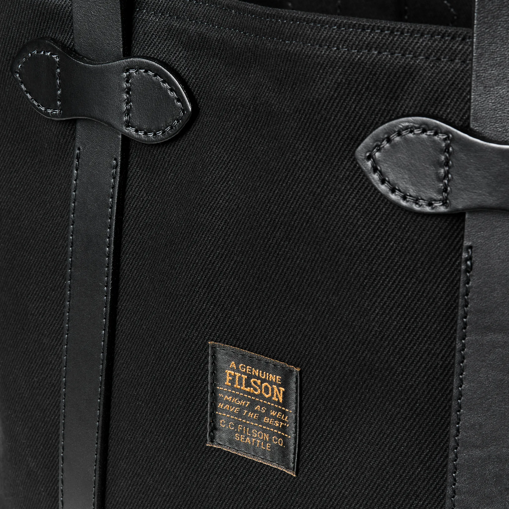 Rugged Twill Large Open Tote Bag - Black sold by Filson product image thumbnail 4
