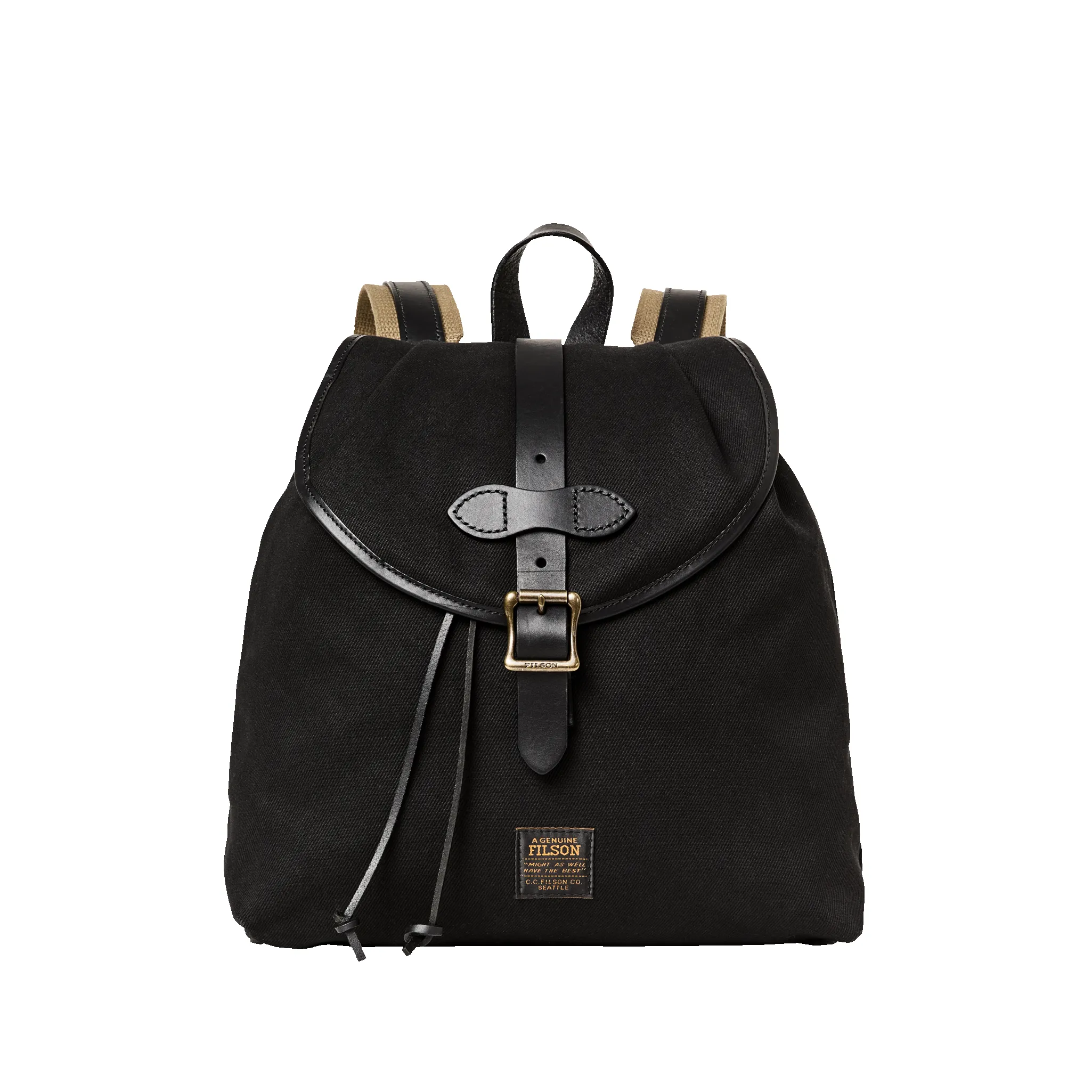 Rugged Twill Drawstring Backpack - Black sold by Filson