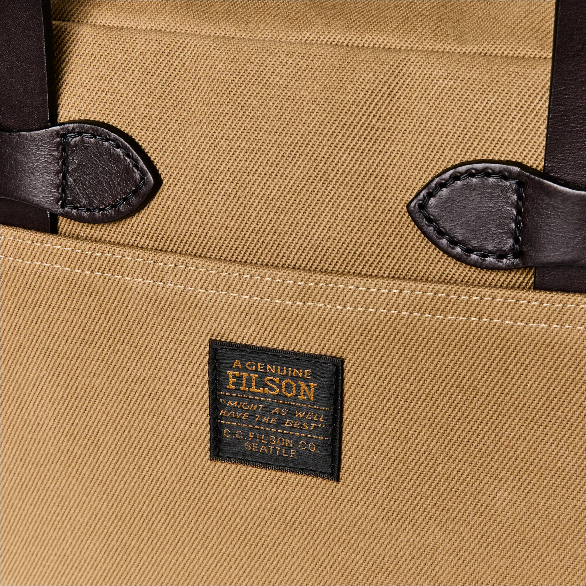 Rugged Twill Small Zipper Tote Bag - Tan sold by Filson product image thumbnail 4