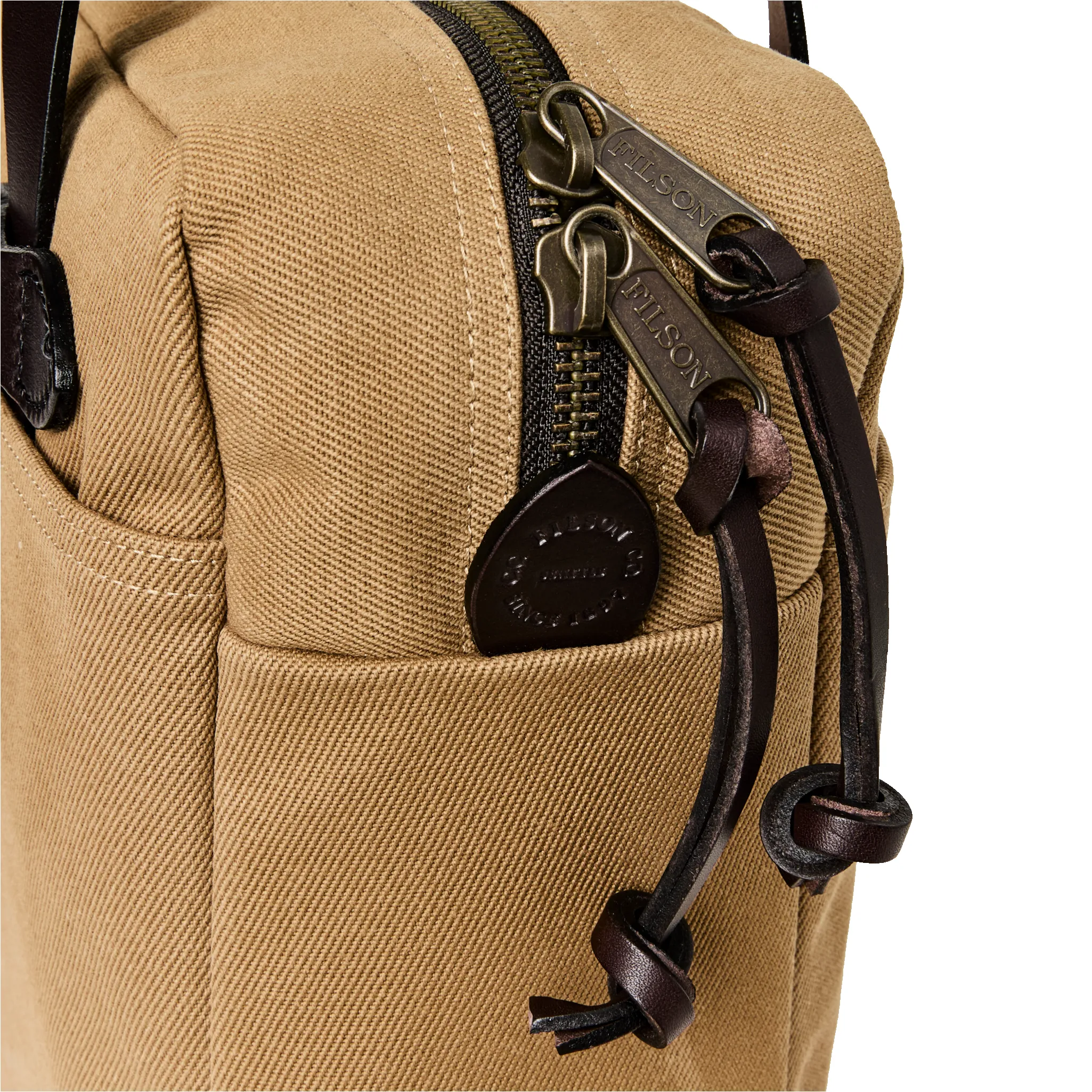 Rugged Twill Small Zipper Tote Bag - Tan sold by Filson product image thumbnail 5