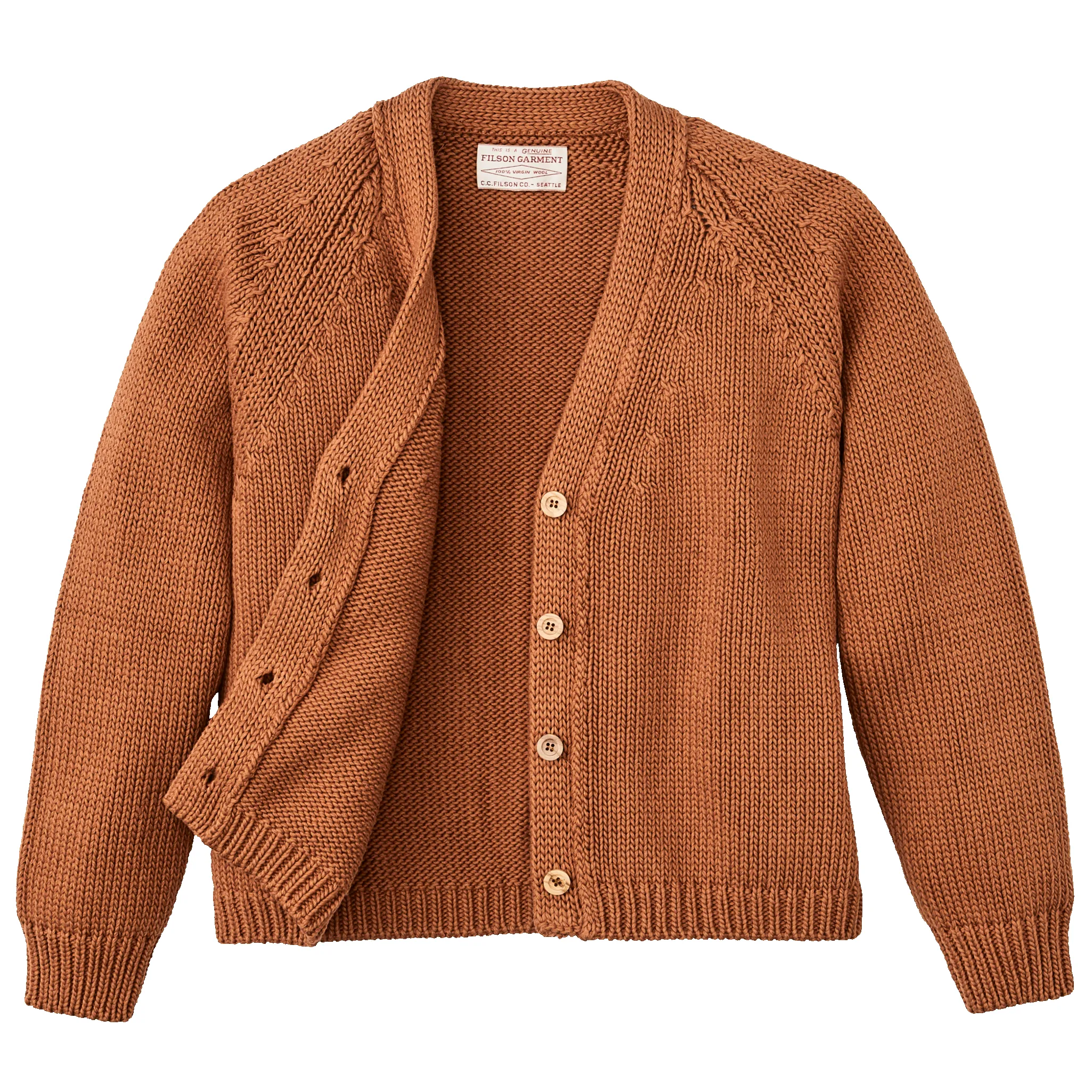 Women's Rustic Cotton Cardigan - Chestnut sold by Filson product image thumbnail 3