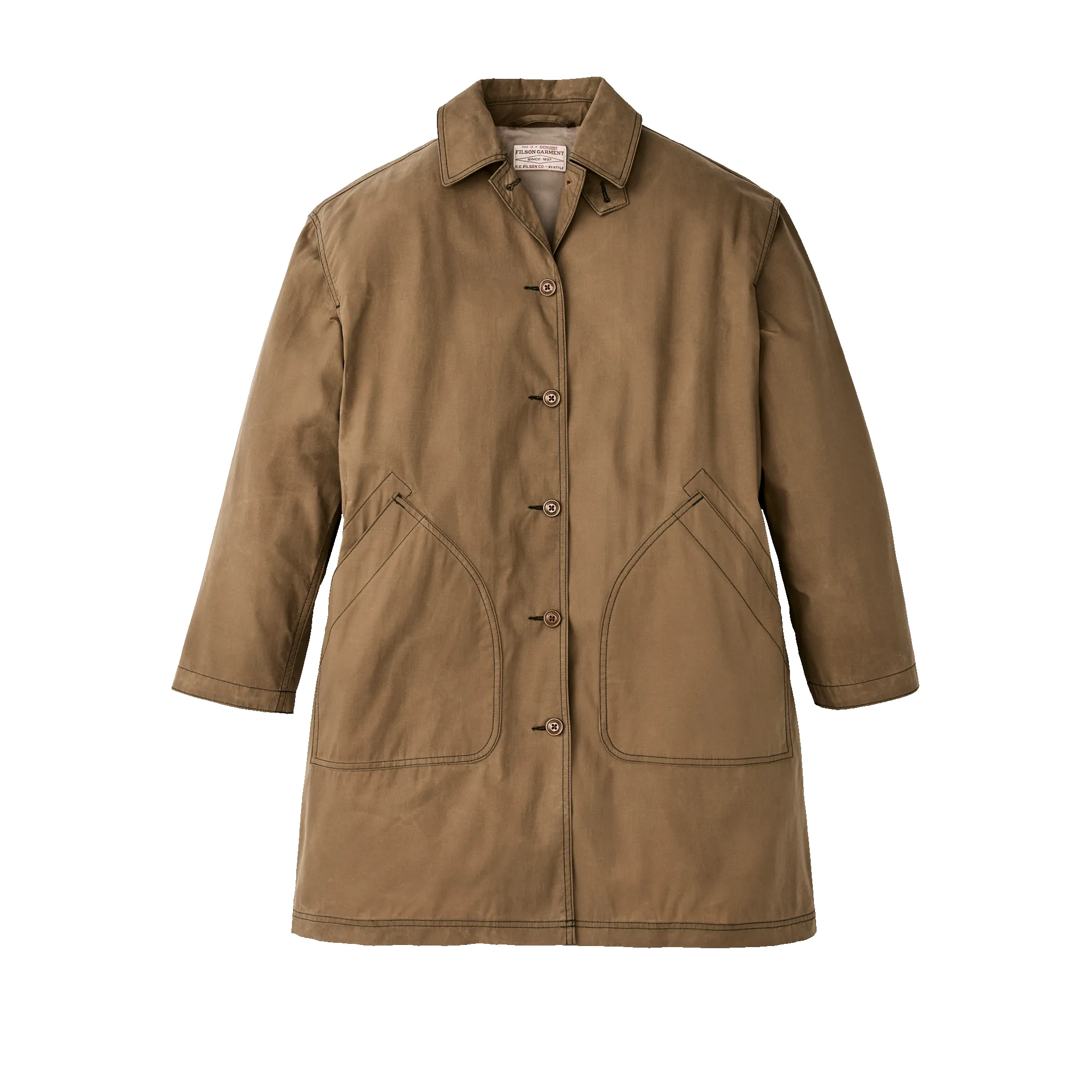 Women's Ranger Raincoat - Dark Beige sold by Filson