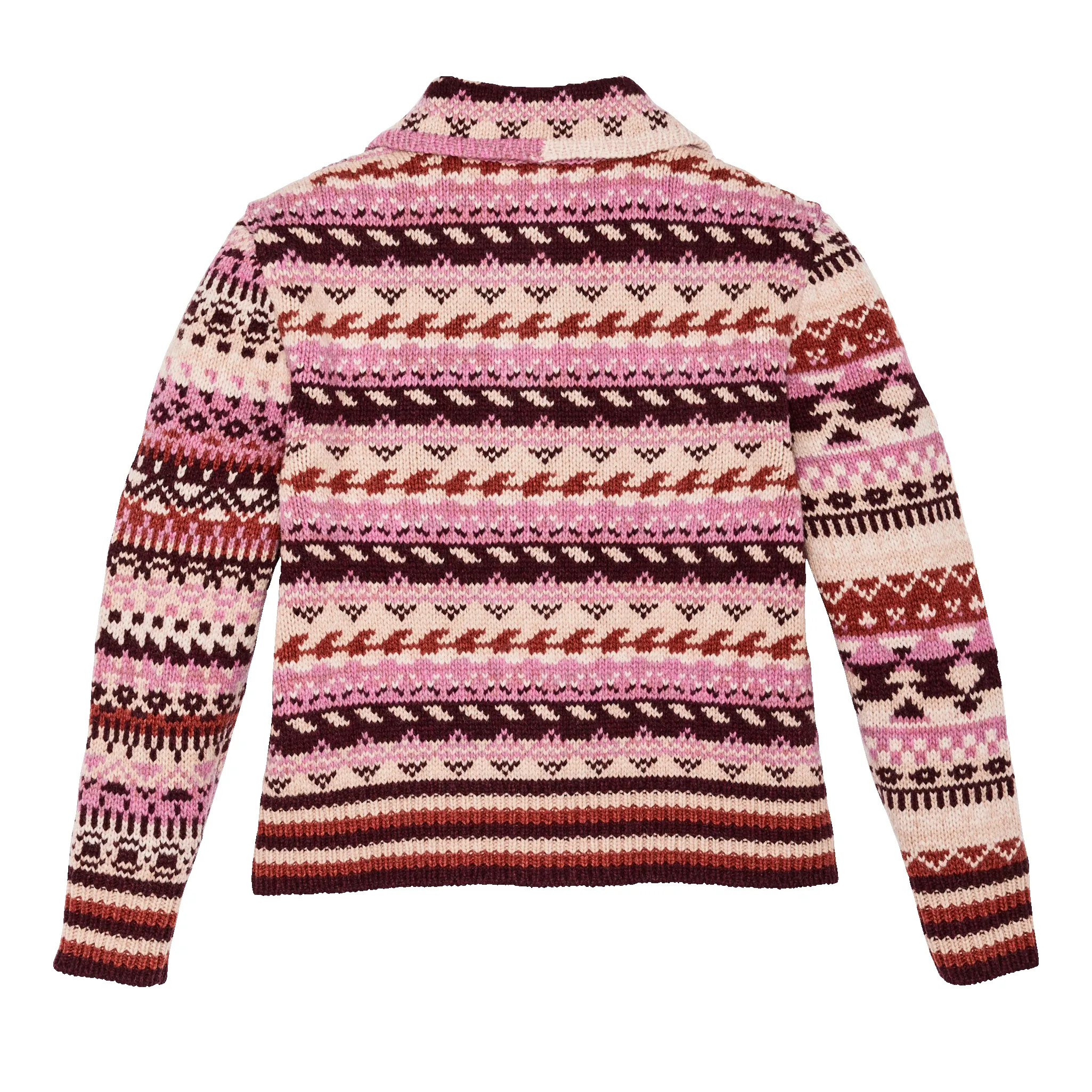 Women's Fair Isle Cardigan - Burgundy / Cream / Multi sold by Filson product image thumbnail 2