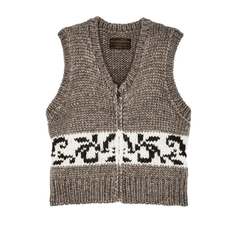 Women's Wool Vest - Gray / Floral sold by Filson