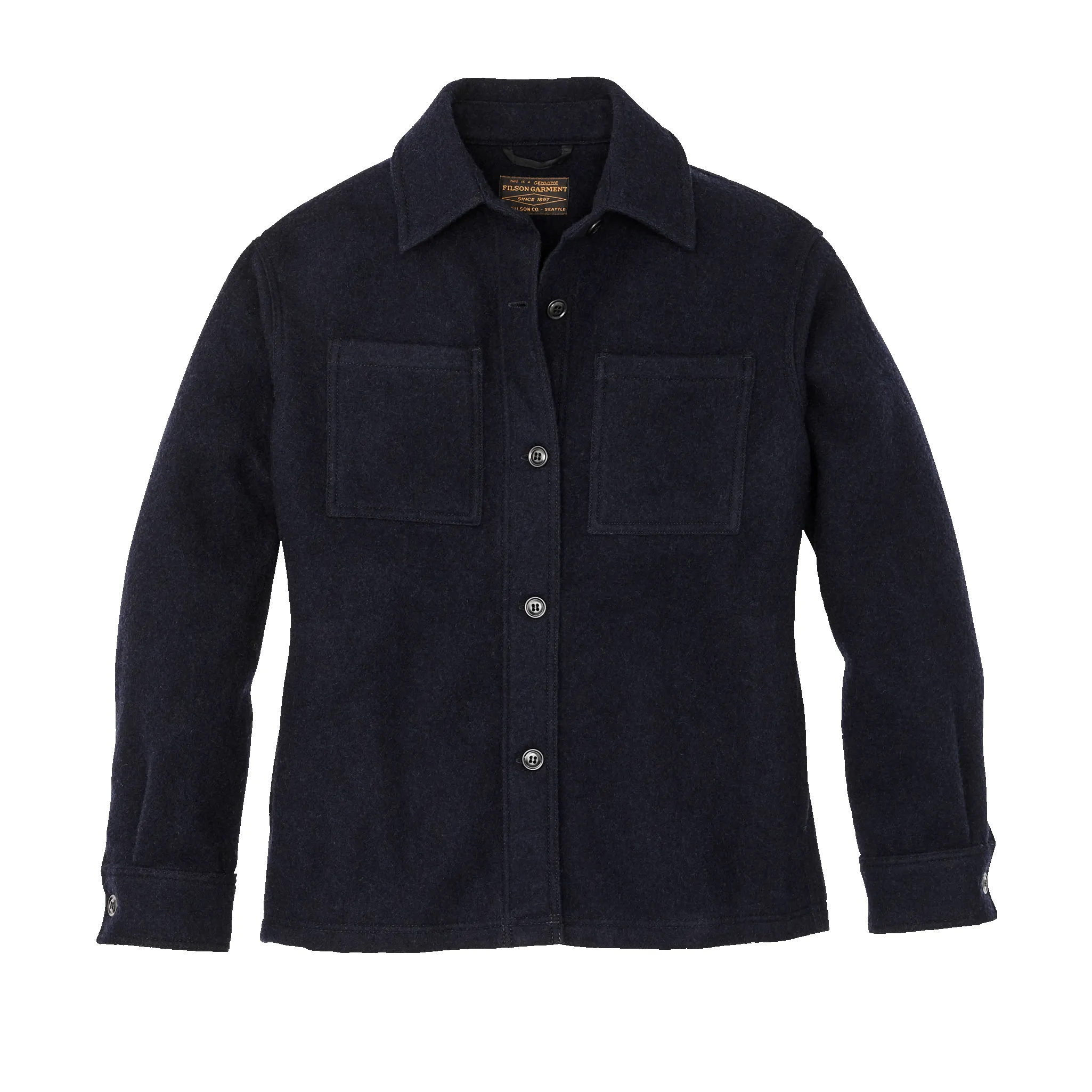 Women's Wool Overshirt - Navy sold by Filson
