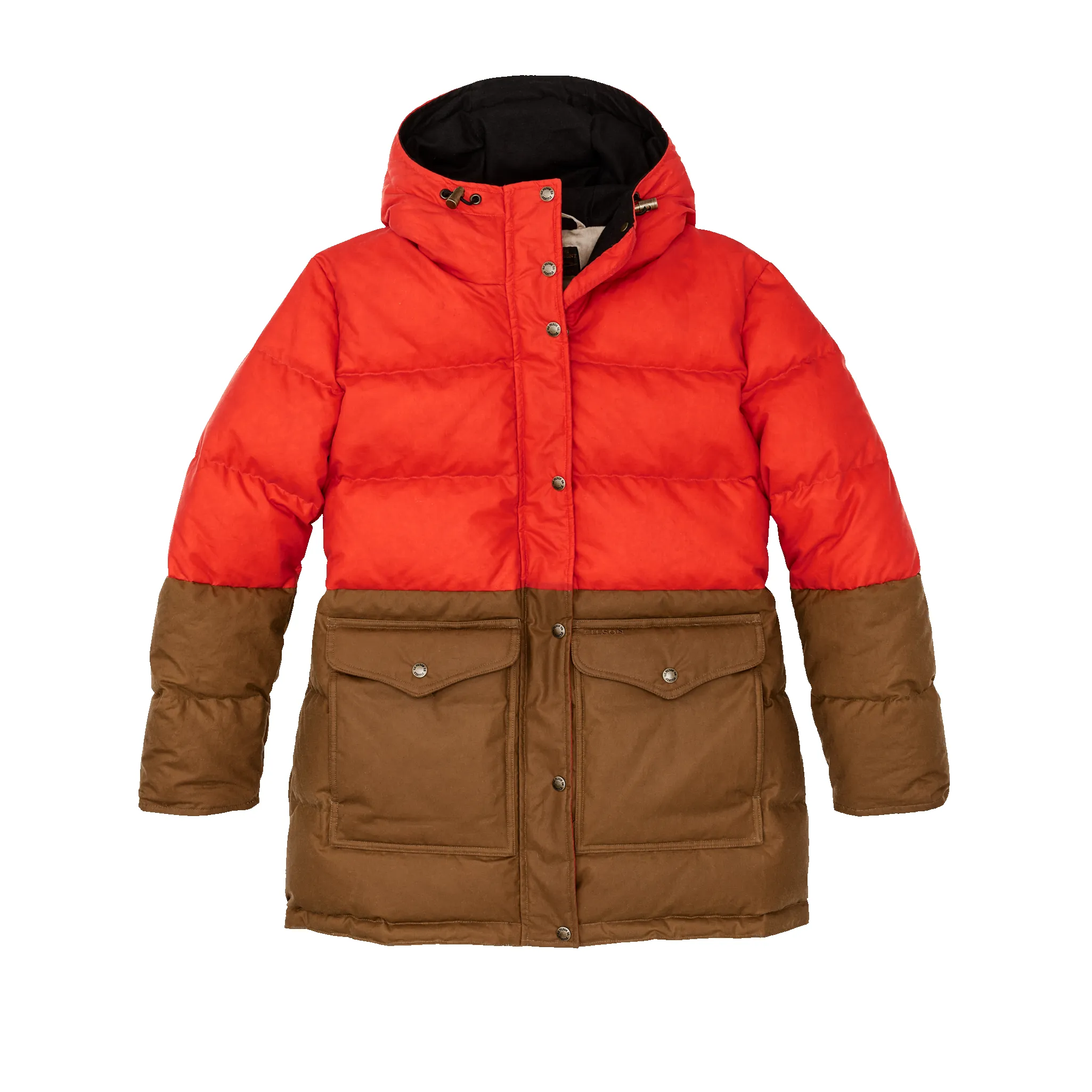 Women's Waxed Down Parka - Dark Tan / Campfire sold by Filson