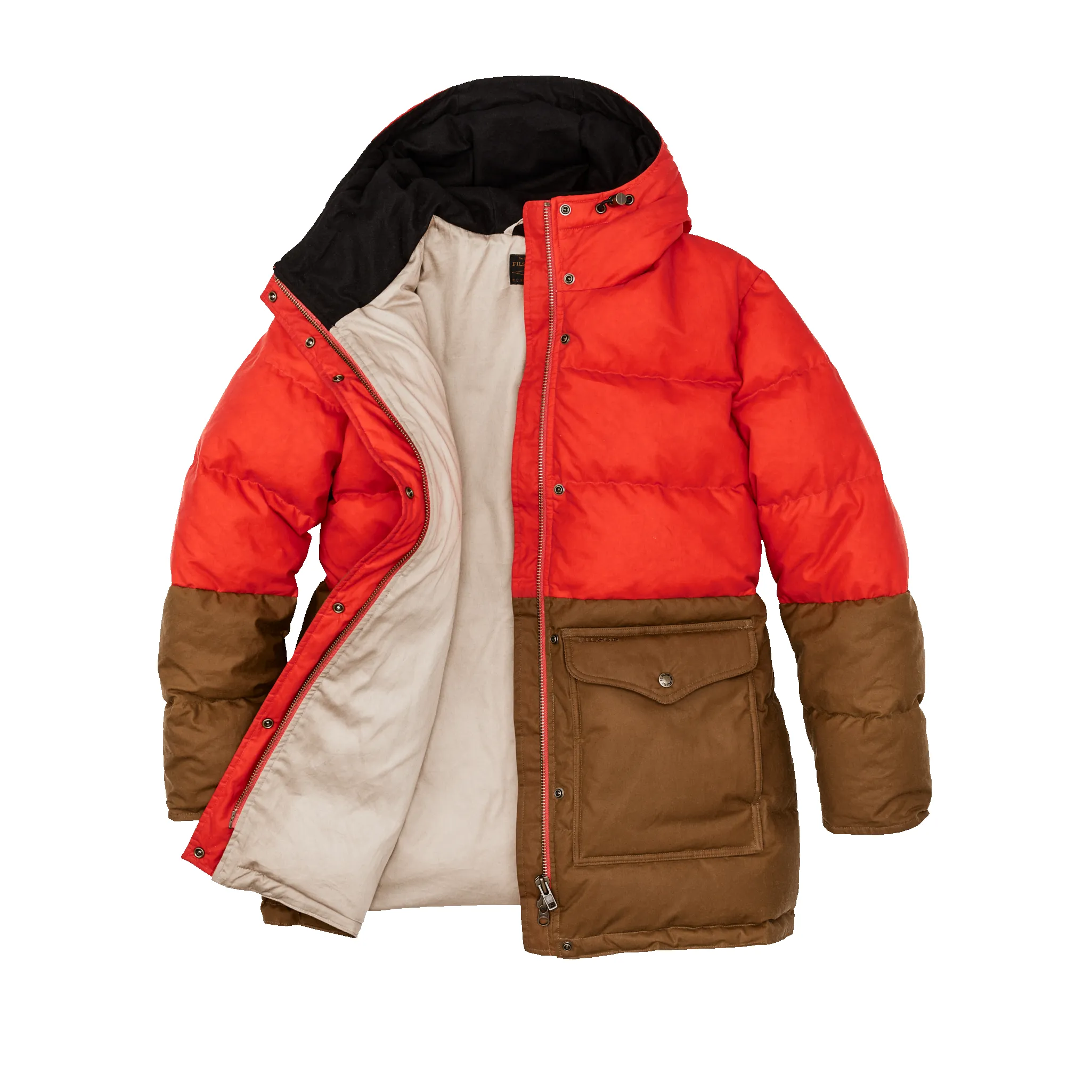 Women's Waxed Down Parka - Dark Tan / Campfire sold by Filson product image thumbnail 3