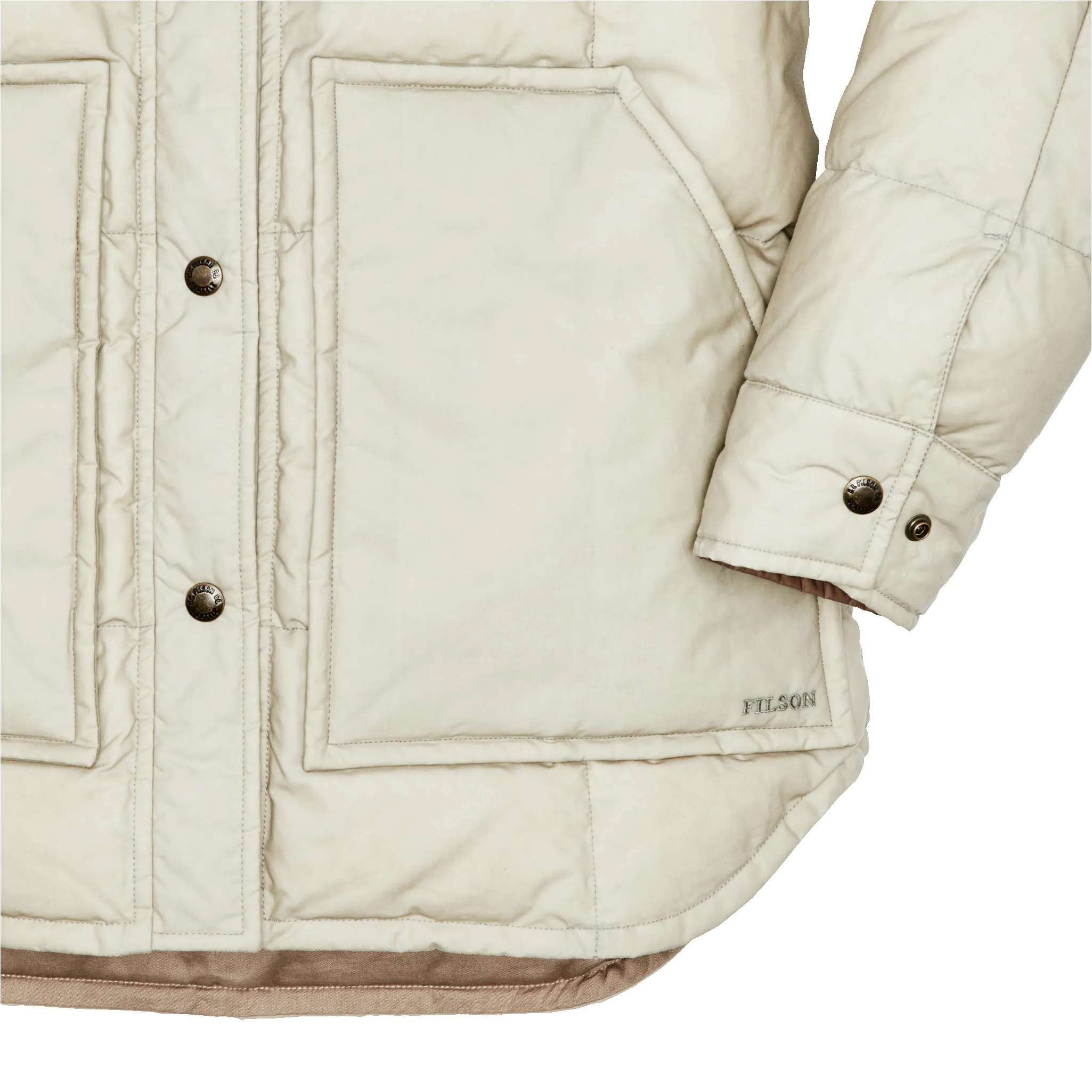Women's Waxed Down Barn Coat - Light Tan sold by Filson product image thumbnail 4