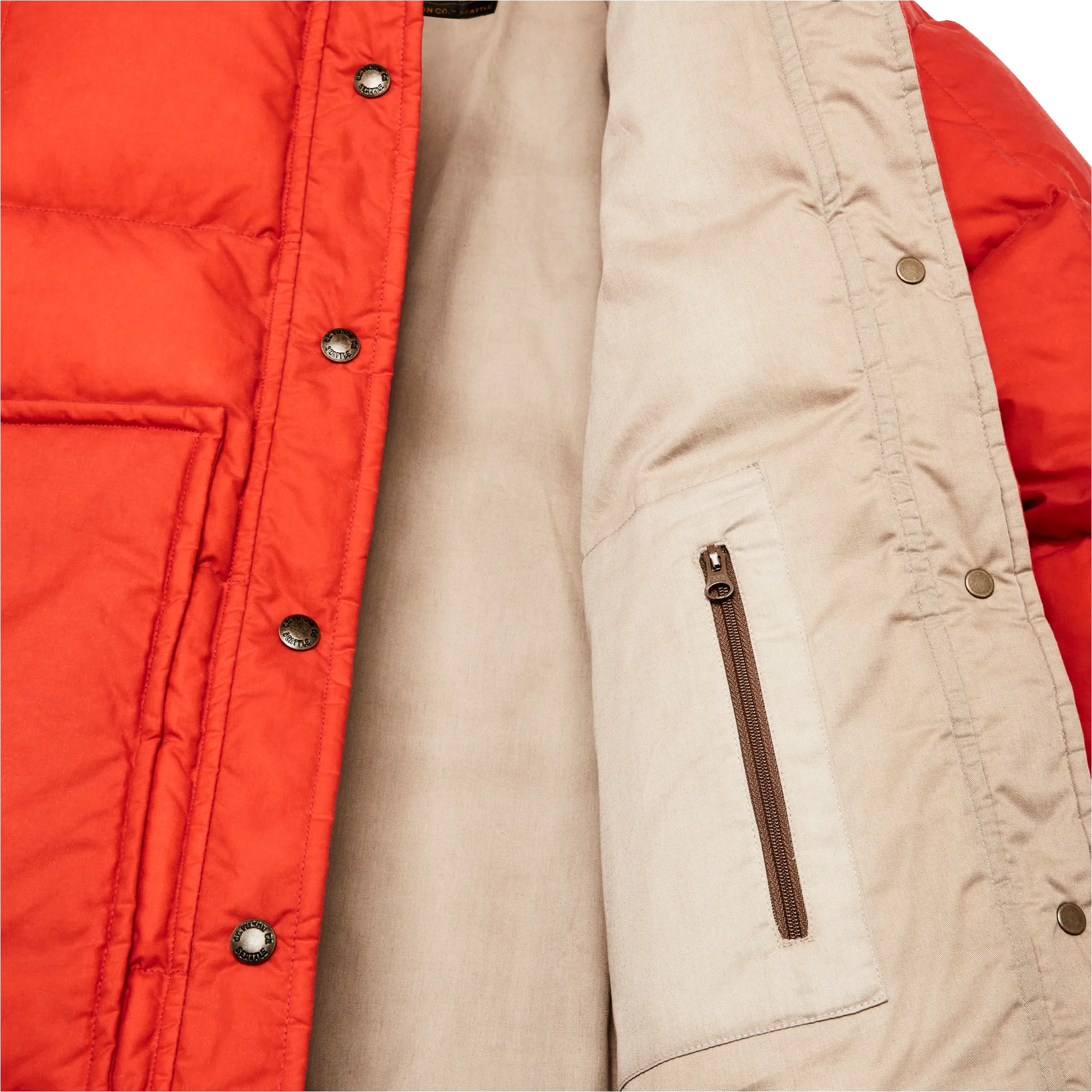Women's Waxed Down Barn Coat - Campfire sold by Filson product image thumbnail 4