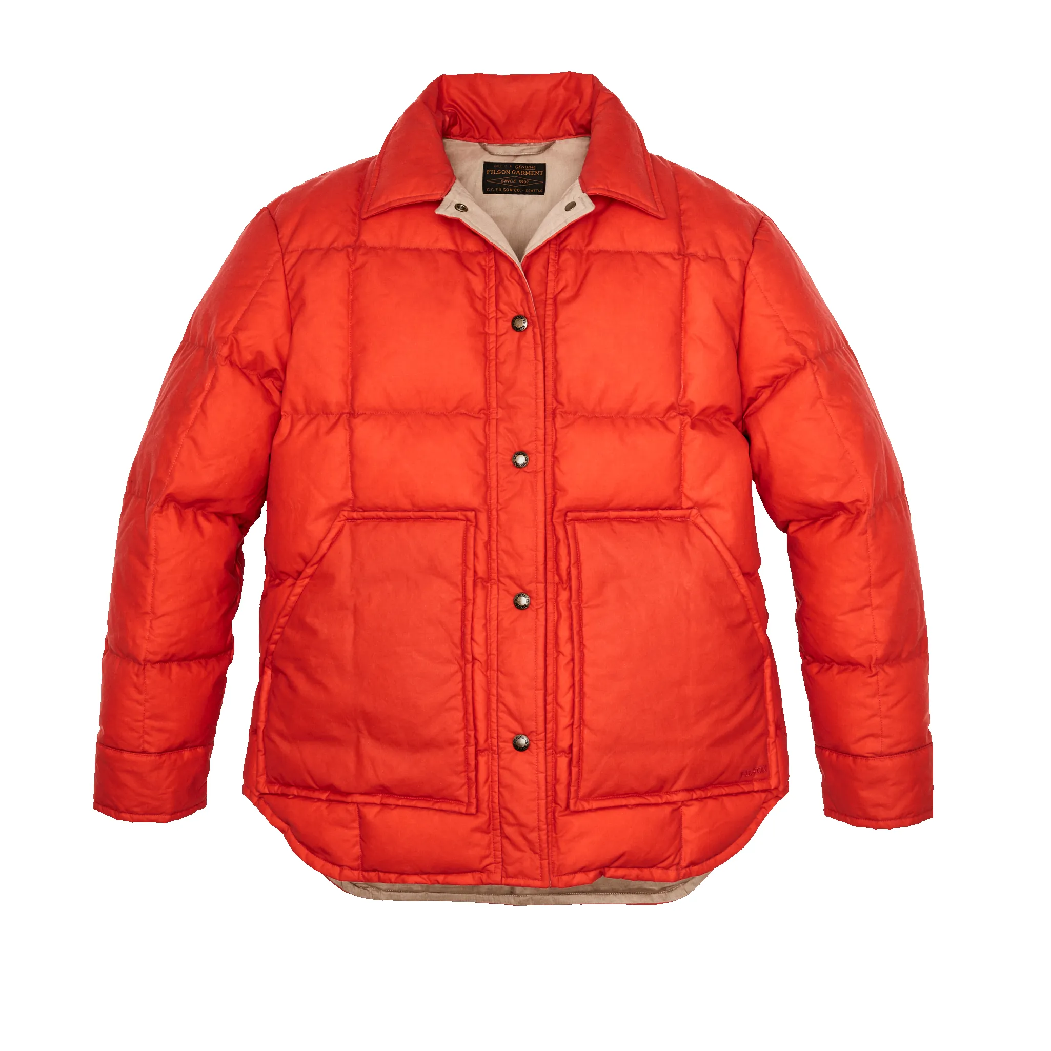 Women's Waxed Down Barn Coat - Campfire sold by Filson
