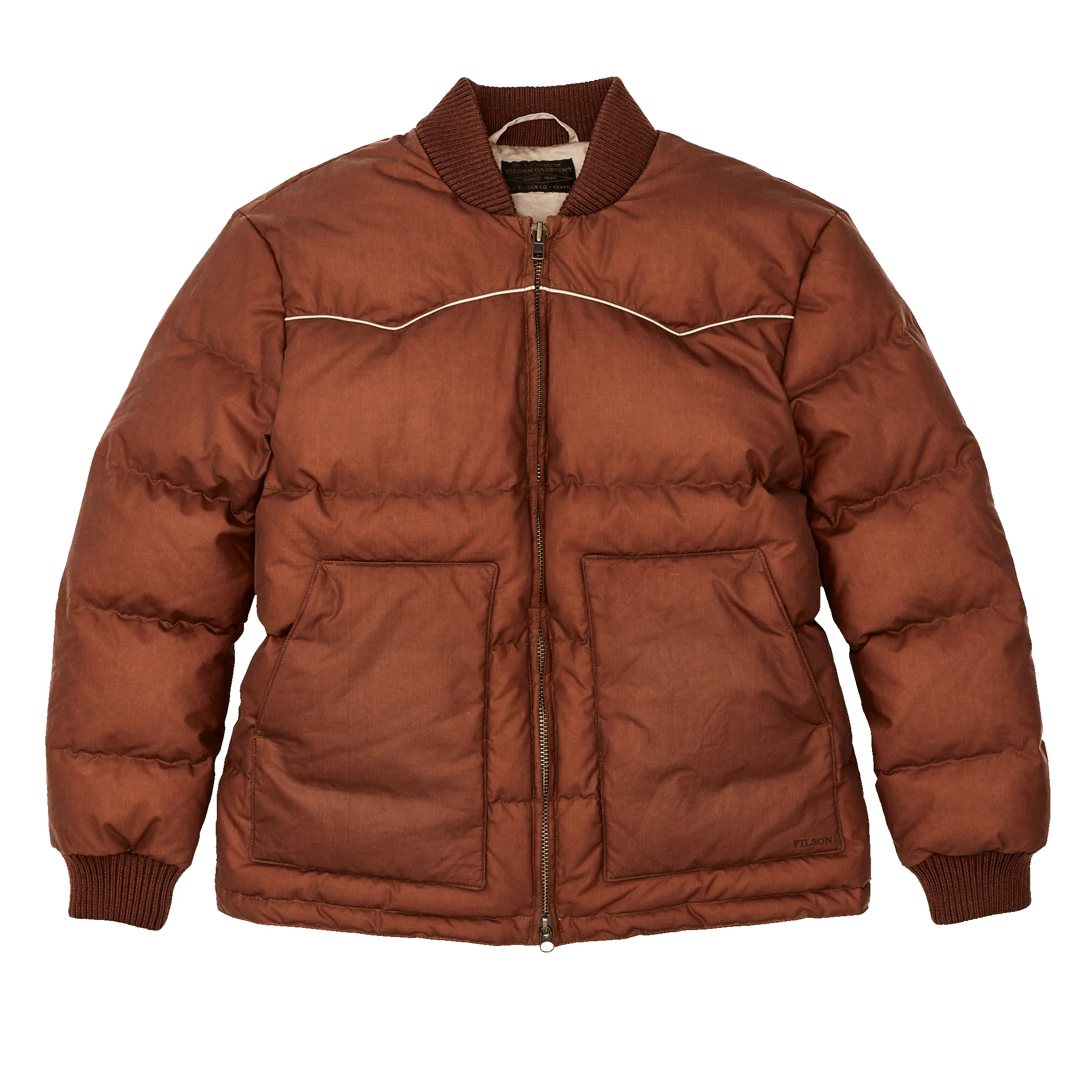Women's Waxed Down Jacket - Madder Root sold by Filson