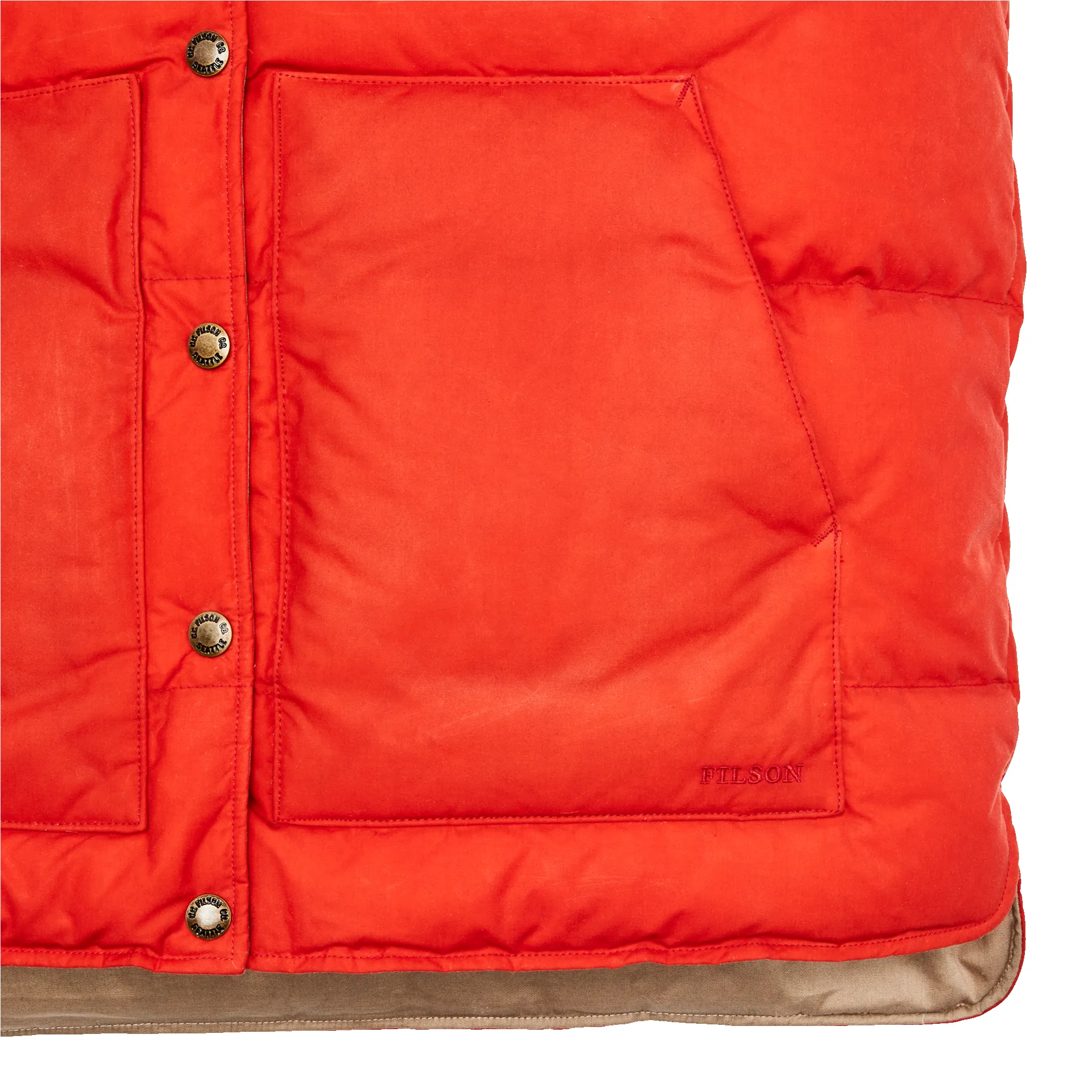 Women's Waxed Down Vest - Campfire sold by Filson product image thumbnail 4
