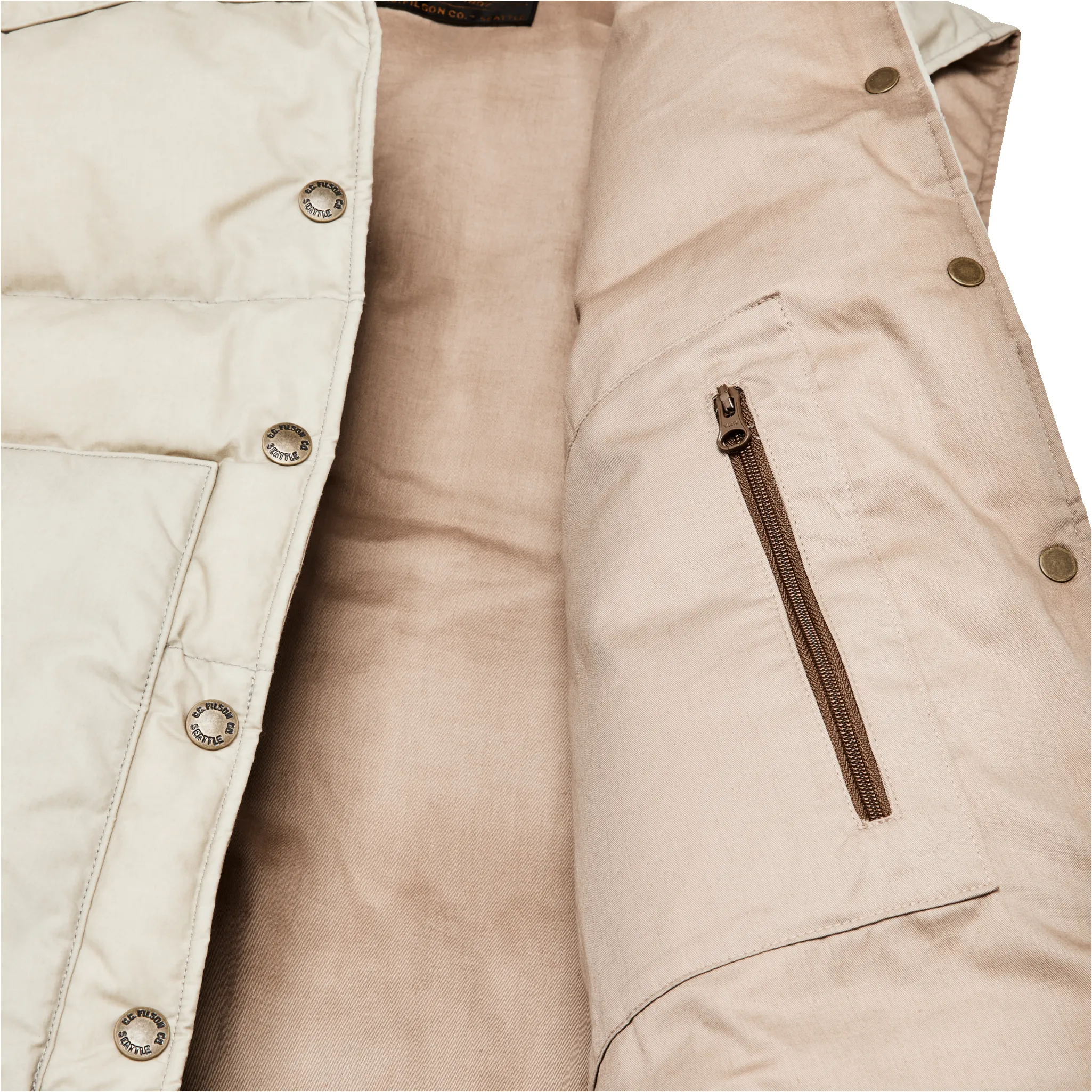 Women's Waxed Down Vest - Light Tan sold by Filson product image thumbnail 5