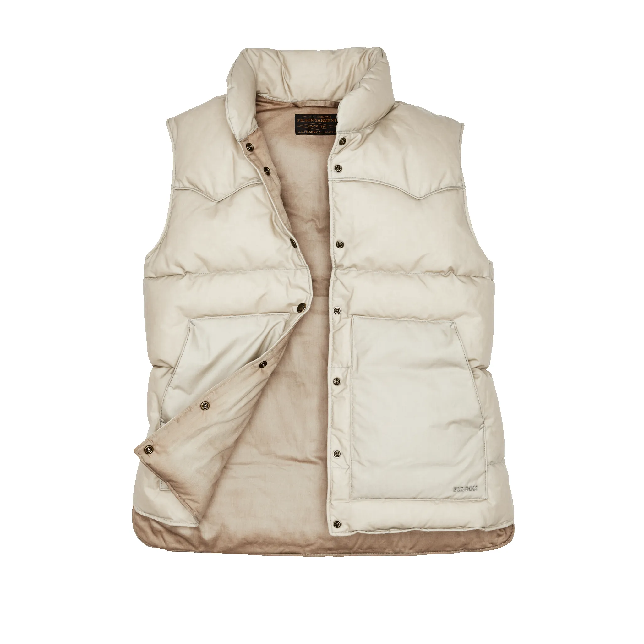 Women's Waxed Down Vest - Light Tan sold by Filson product image thumbnail 3