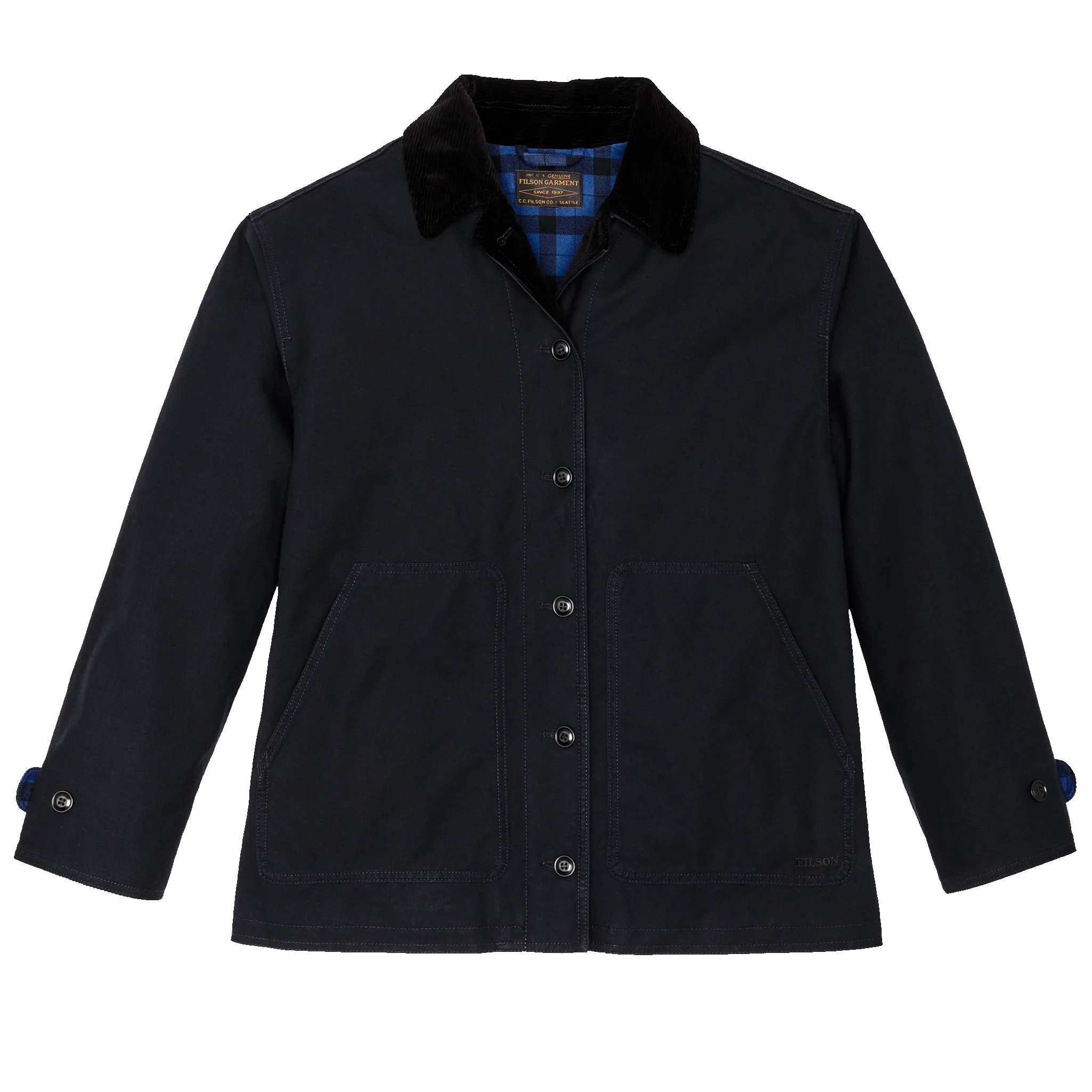 Women's Dry Tin Barn Coat - Navy sold by Filson