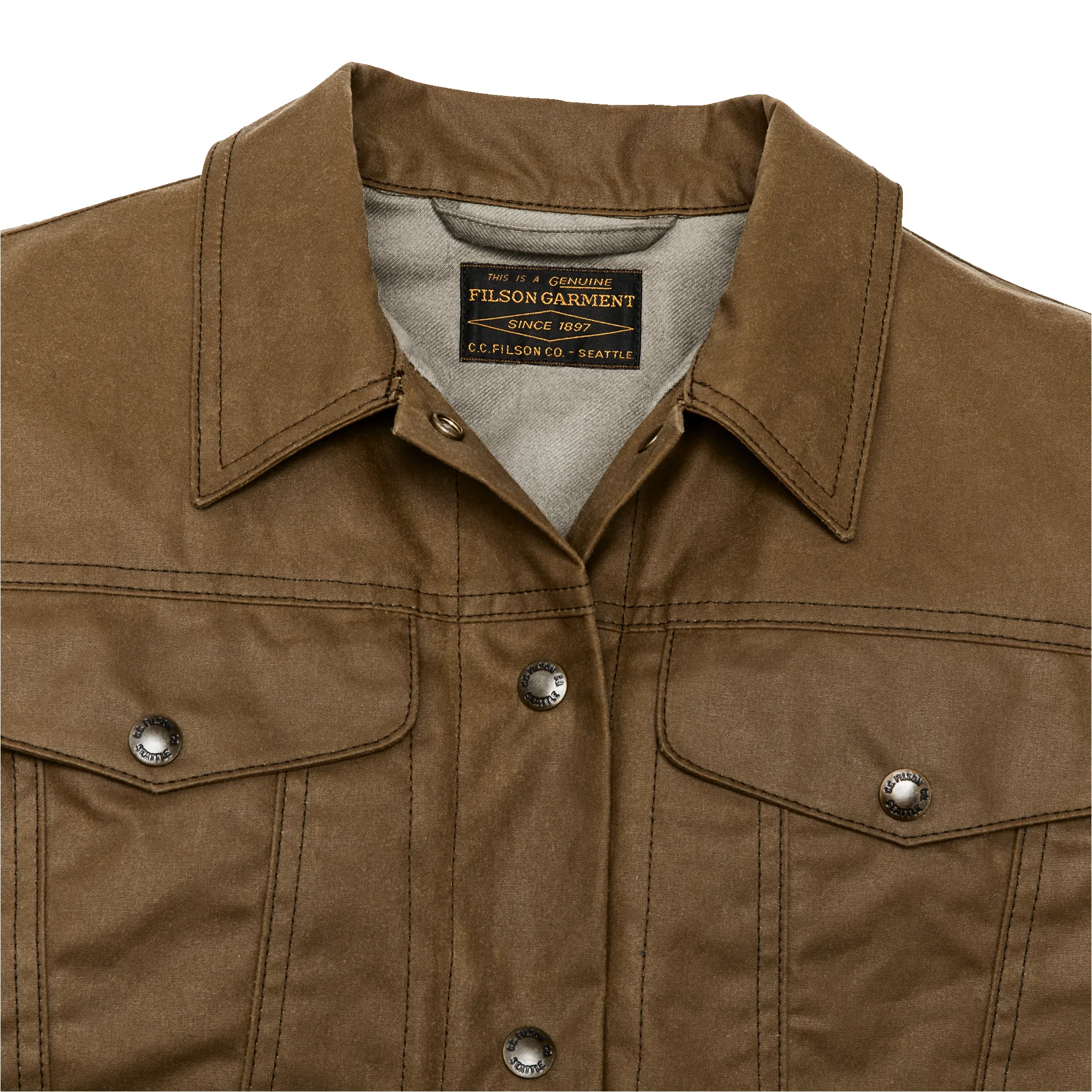 Women's Short Lined Cruiser Jacket - Dark Tan sold by Filson product image thumbnail 4