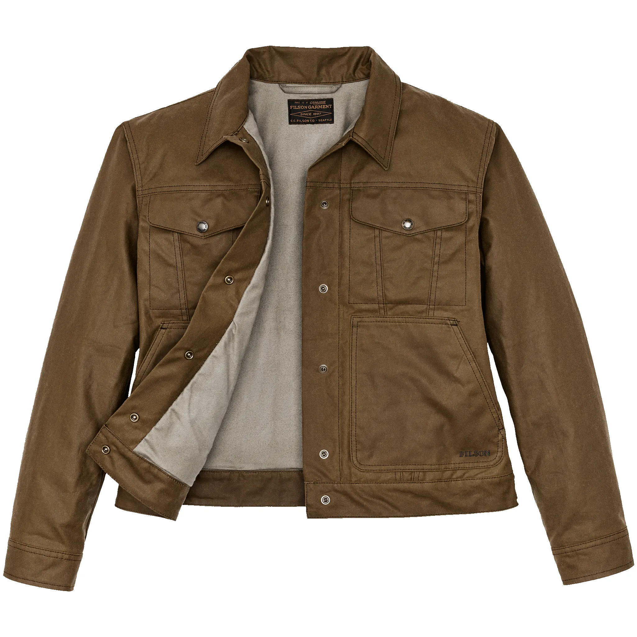 Women's Short Lined Cruiser Jacket - Dark Tan sold by Filson product image thumbnail 3