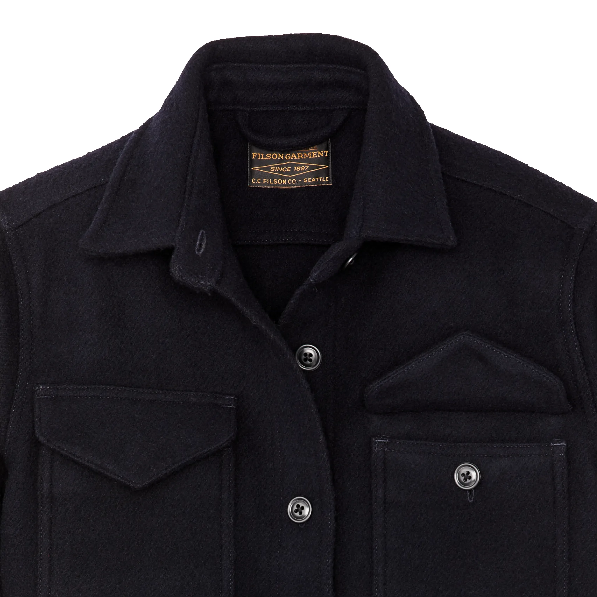 Women's Seattle Wool Jac-shirt - Navy sold by Filson product image thumbnail 4